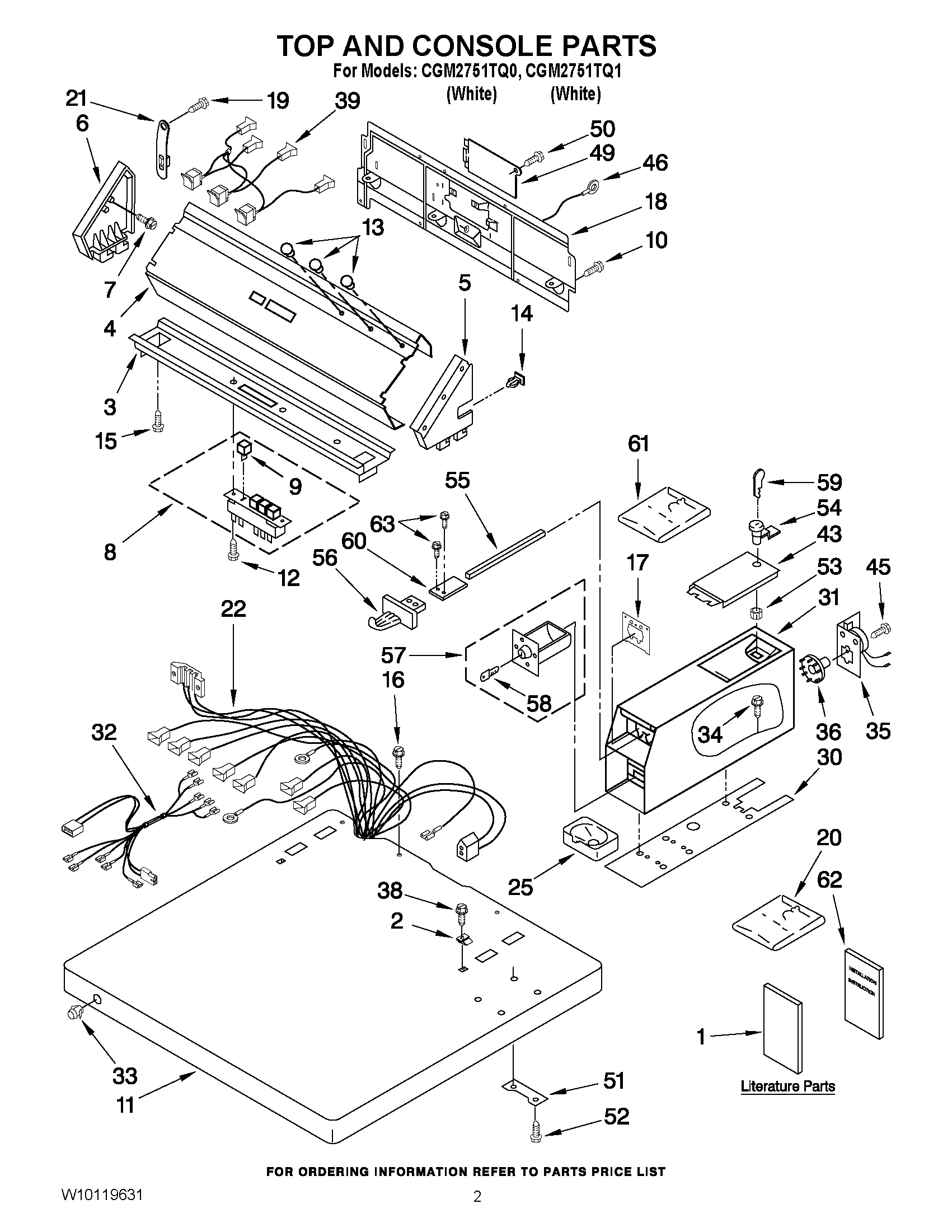 01 - TOP AND CONSOLE PARTS