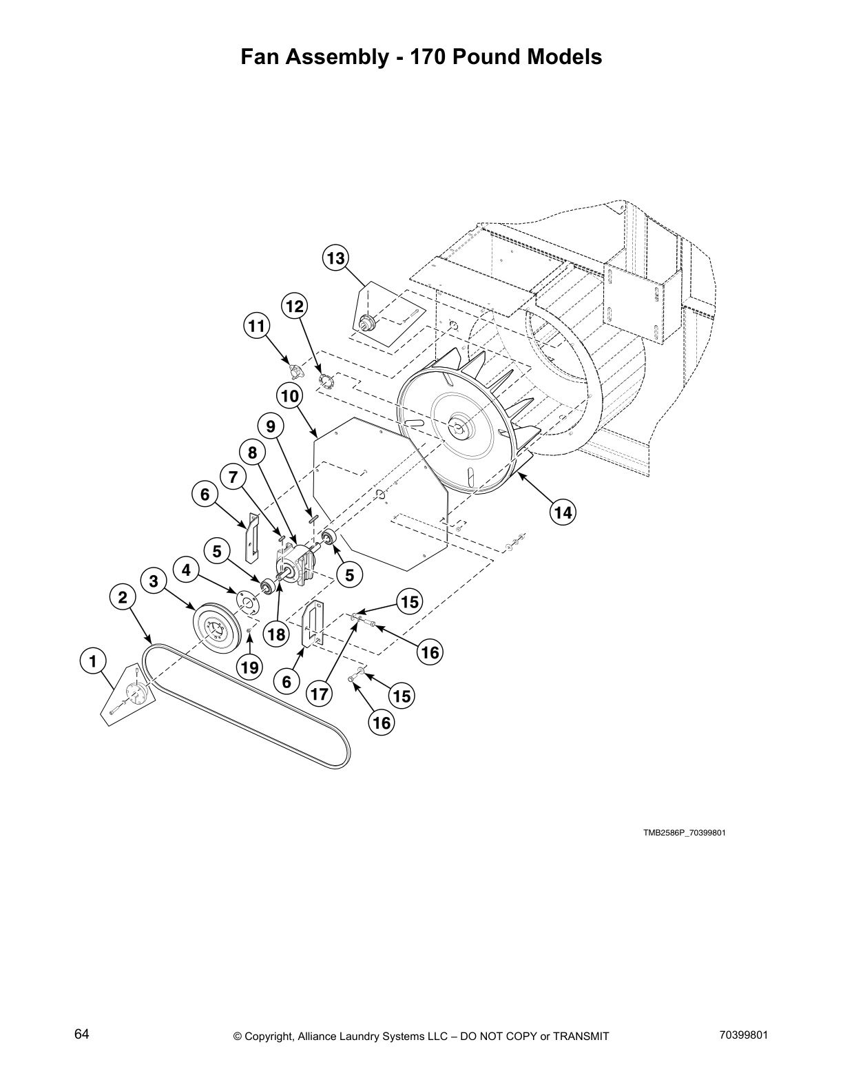 Fan Assembly - 170 Pound Models