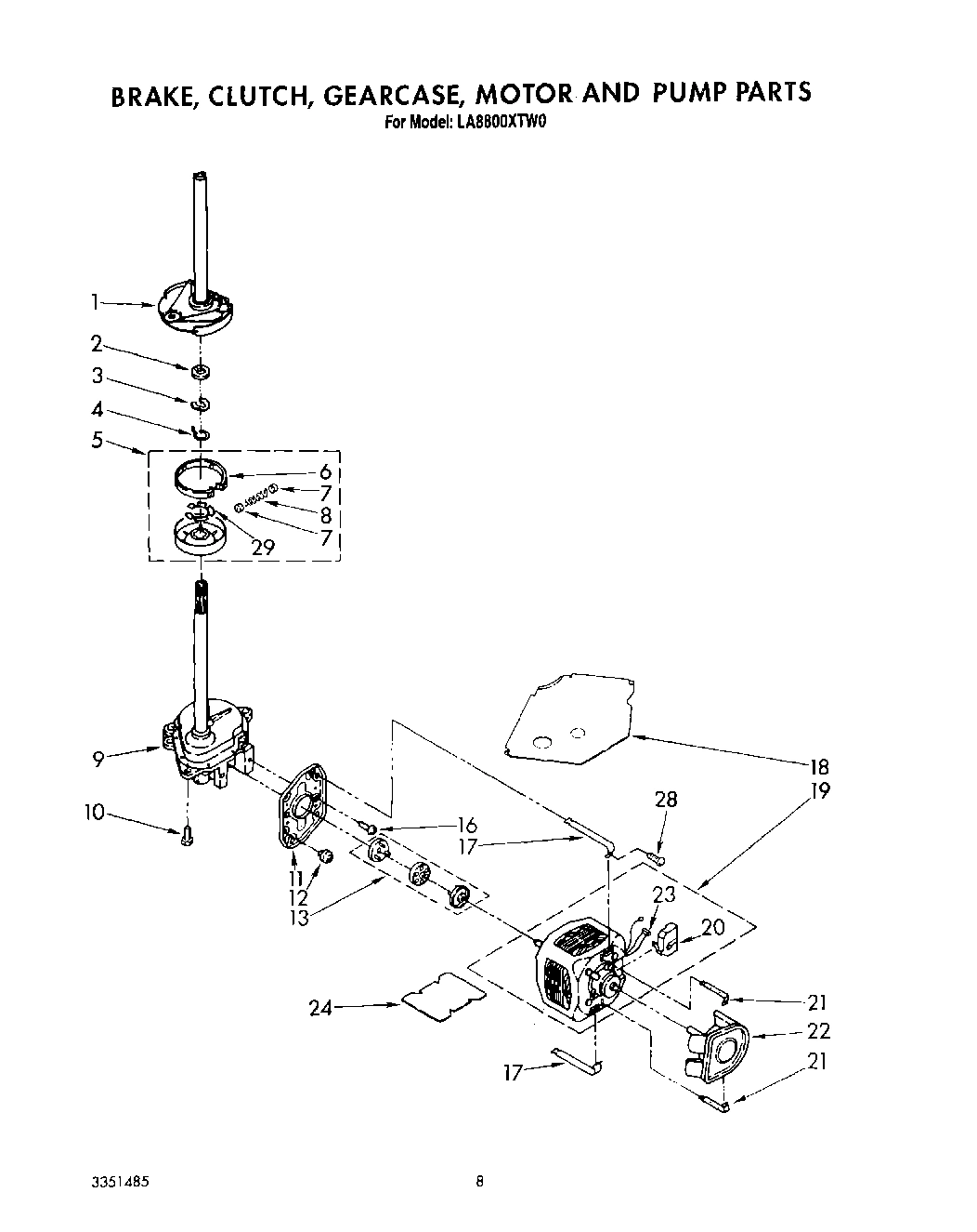 07 - BRAKE, CLUTCH, GEARCASE, MOTOR AND PUMP