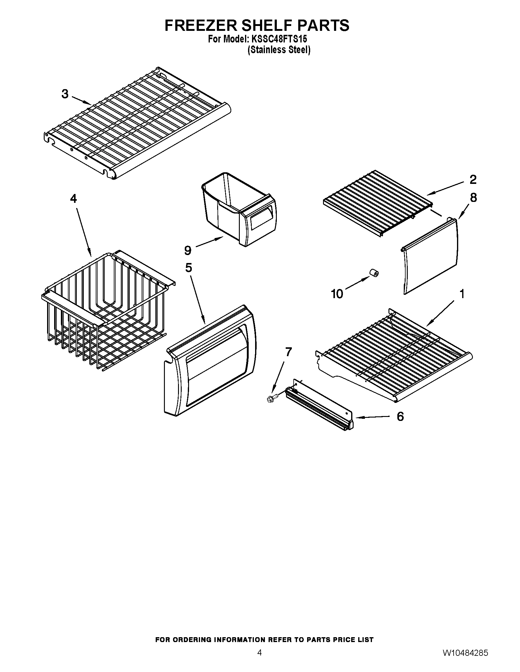 03 - FREEZER SHELF PARTS