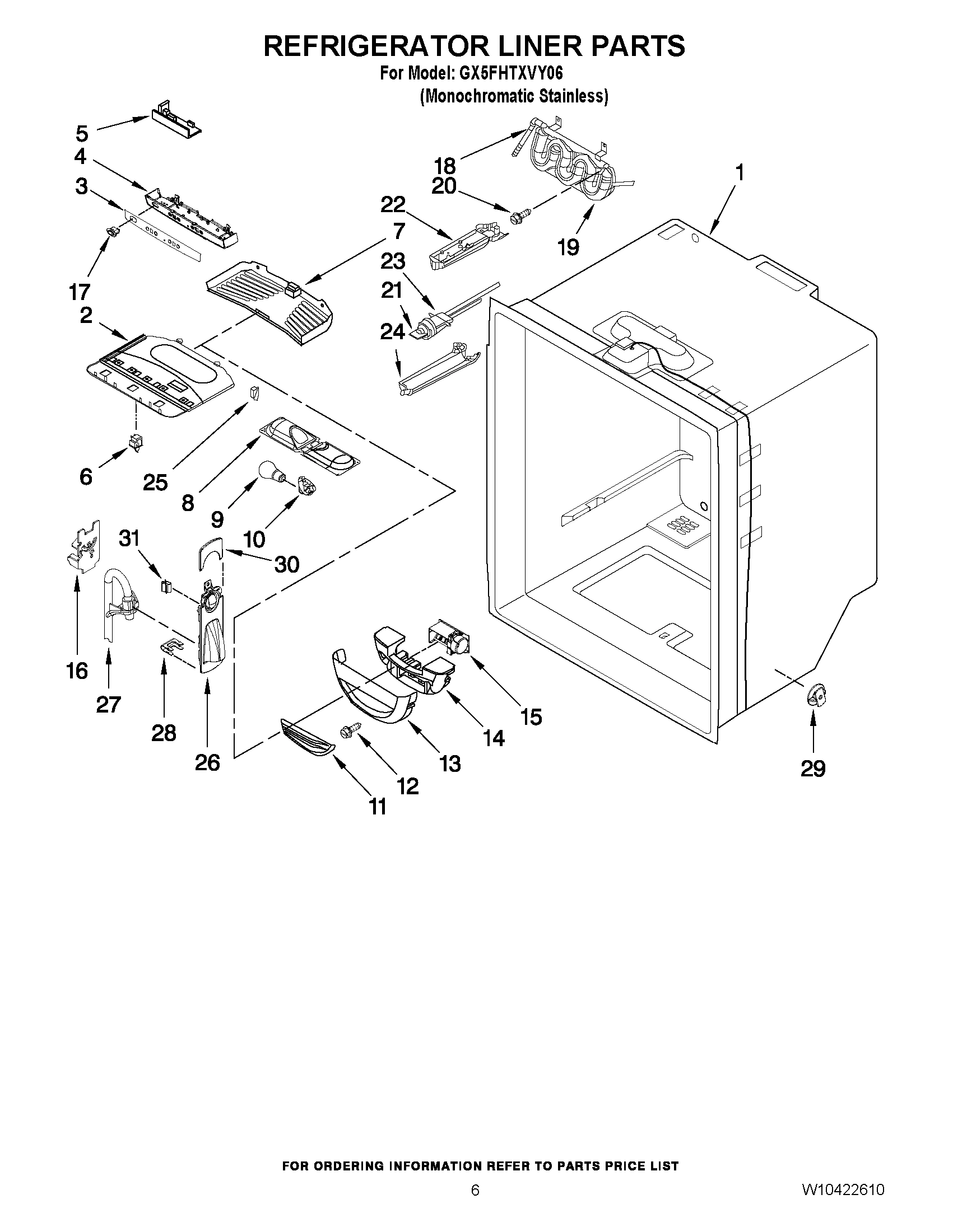 04 - REFRIGERATOR LINER PARTS
