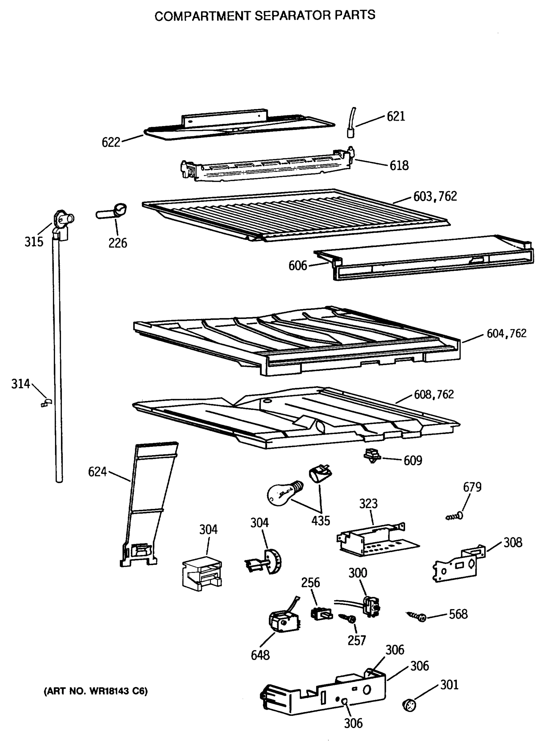 COMPARTMENT SEPARATOR PARTS