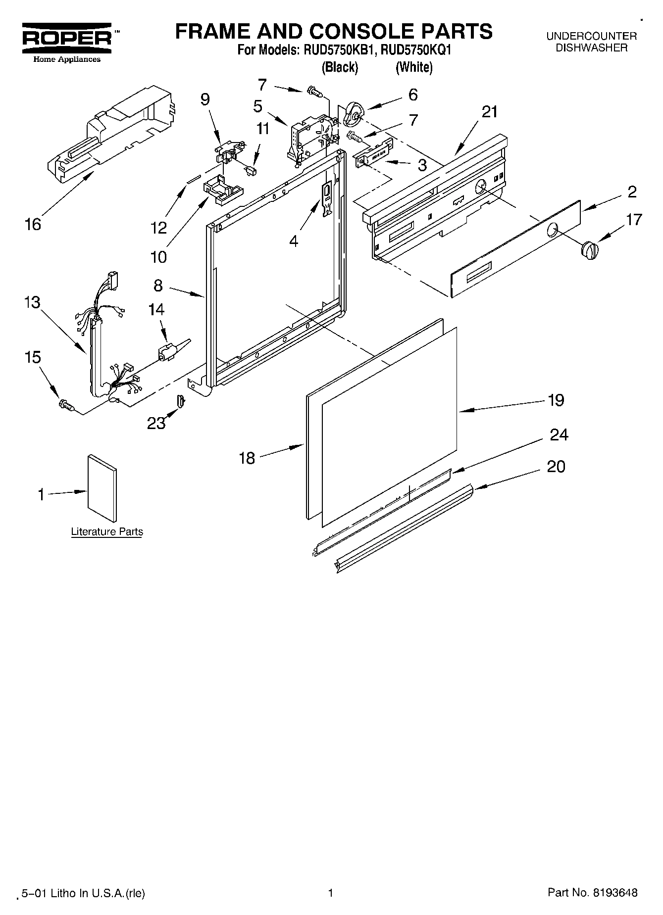 01 - FRAME AND CONSOLE, LITERATURE