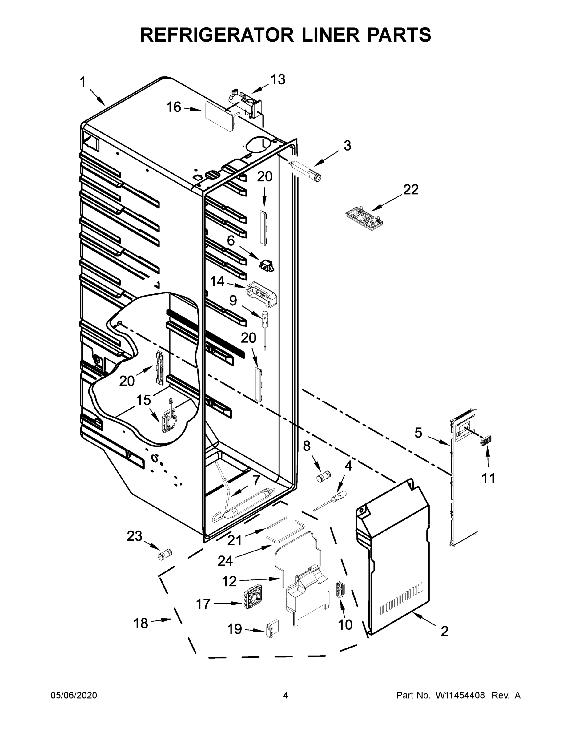 03 - REFRIGERATOR LINER PARTS
