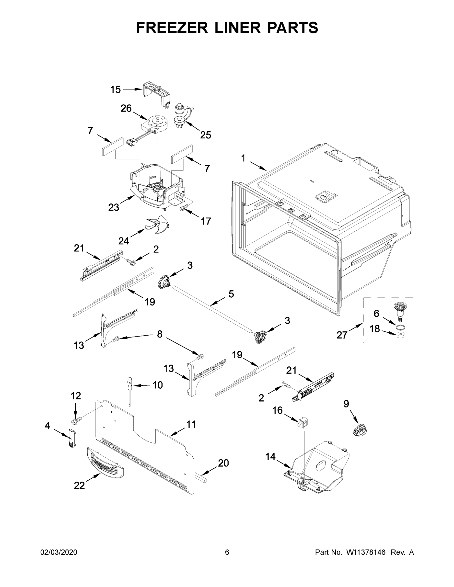 04 - FREEZER LINER PARTS