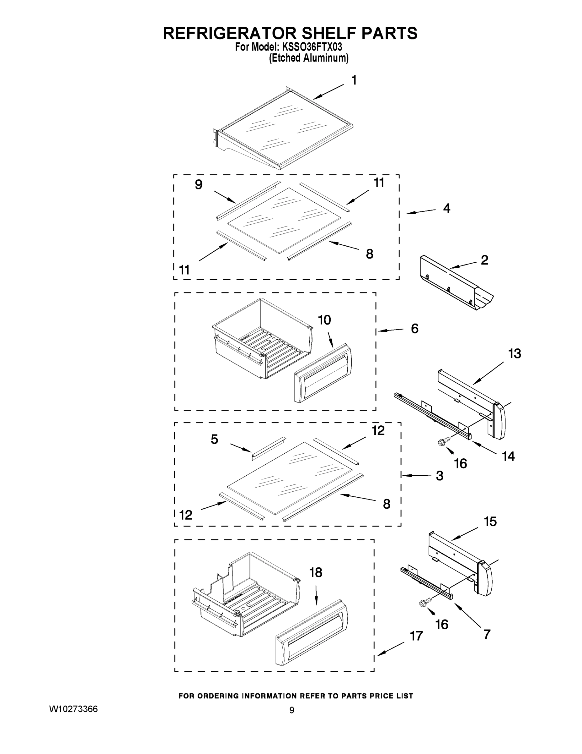 07 - REFRIGERATOR SHELF PARTS