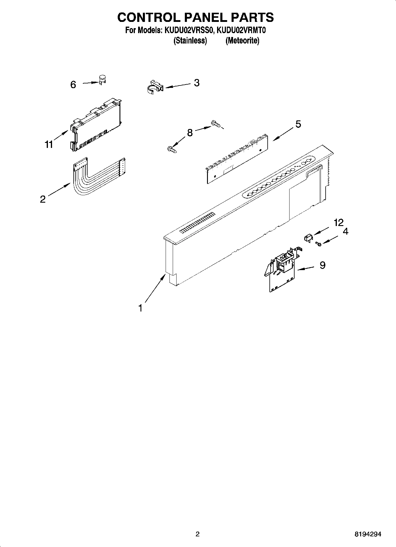 02 - CONTROL PANEL PARTS