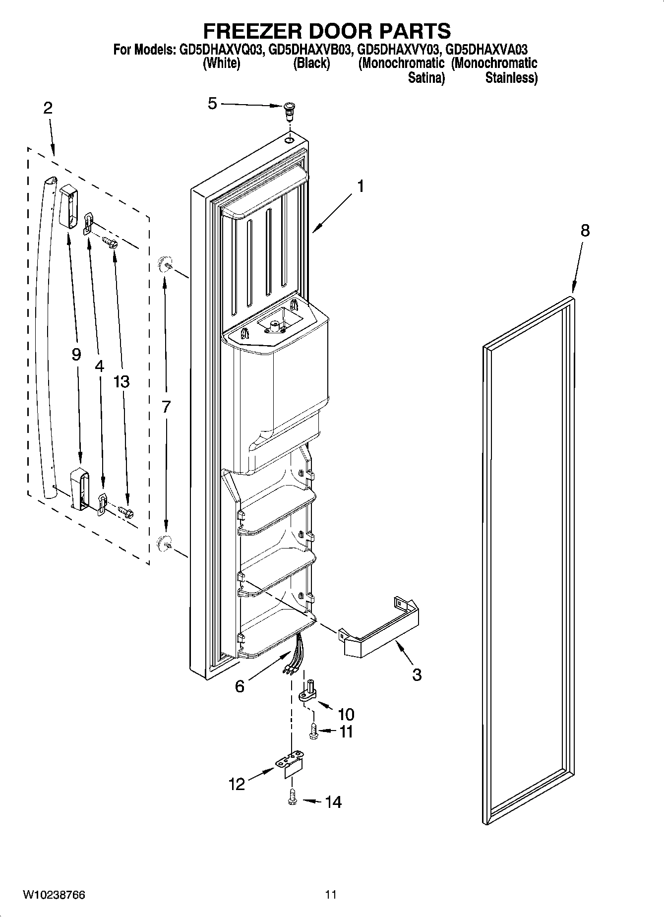 07 - FREEZER DOOR PARTS