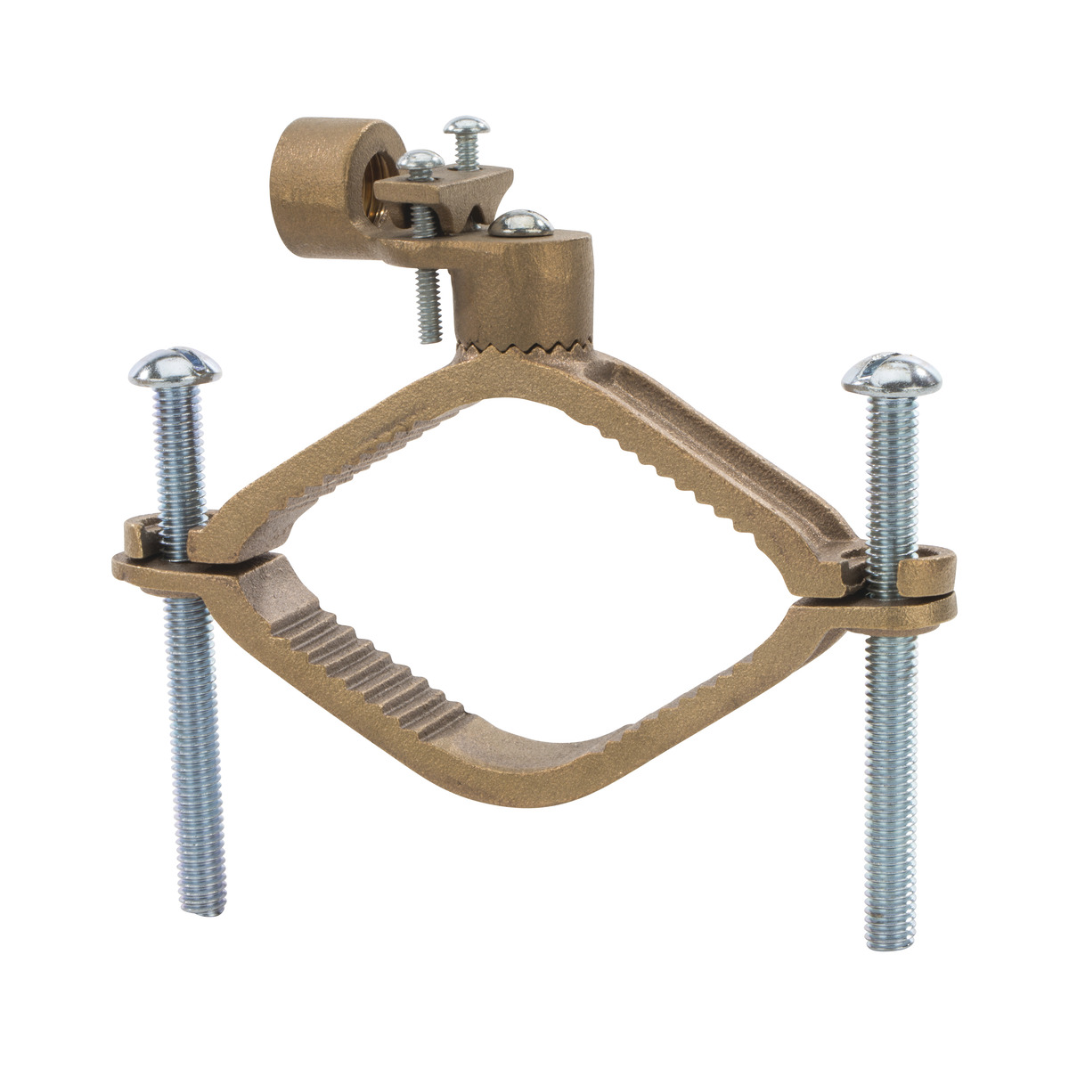 Bronze Ground Clamp for Rigid Conduit, 21/2″ to 4″ Pipe, 1/2″ Hub