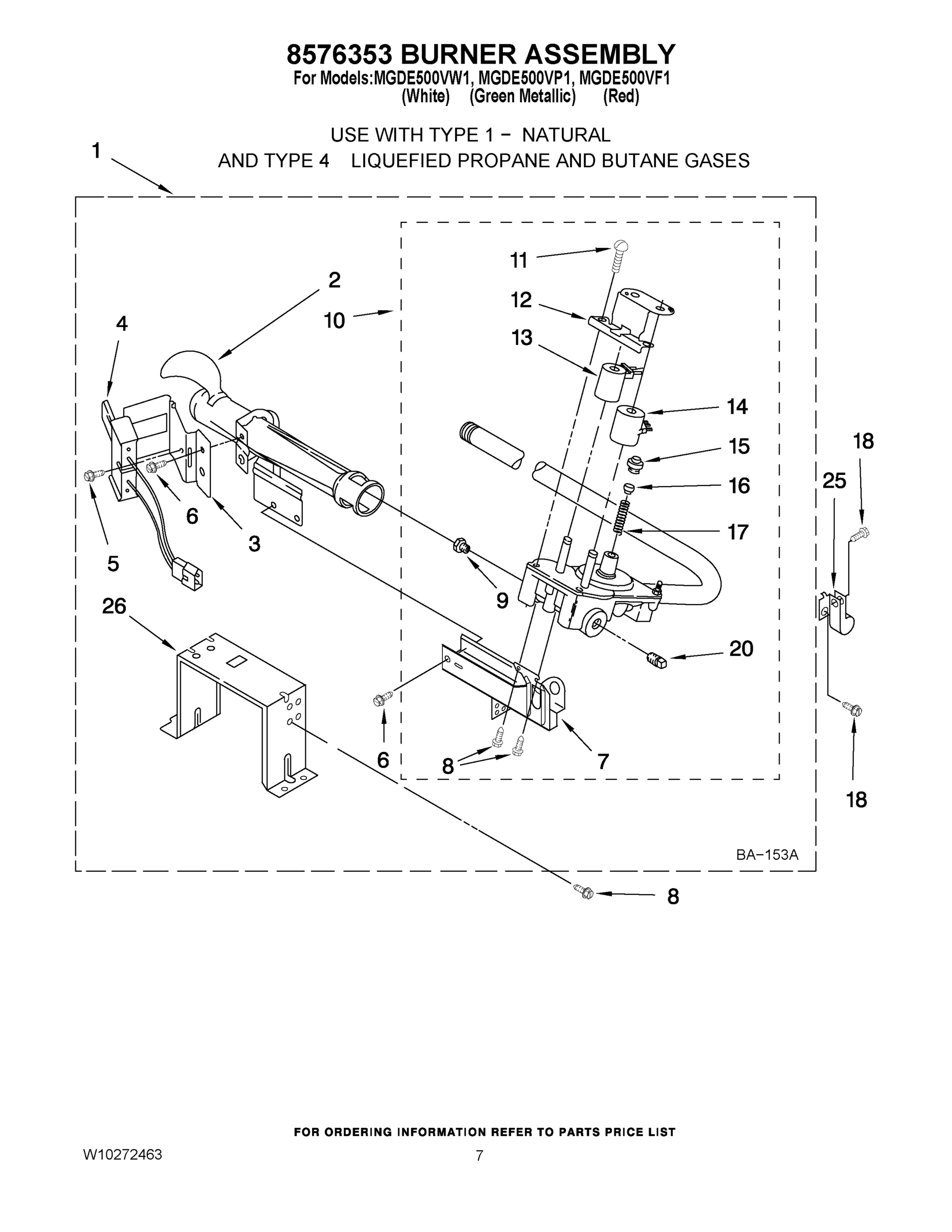 04 - 8576353 BURNER ASSEMBLY