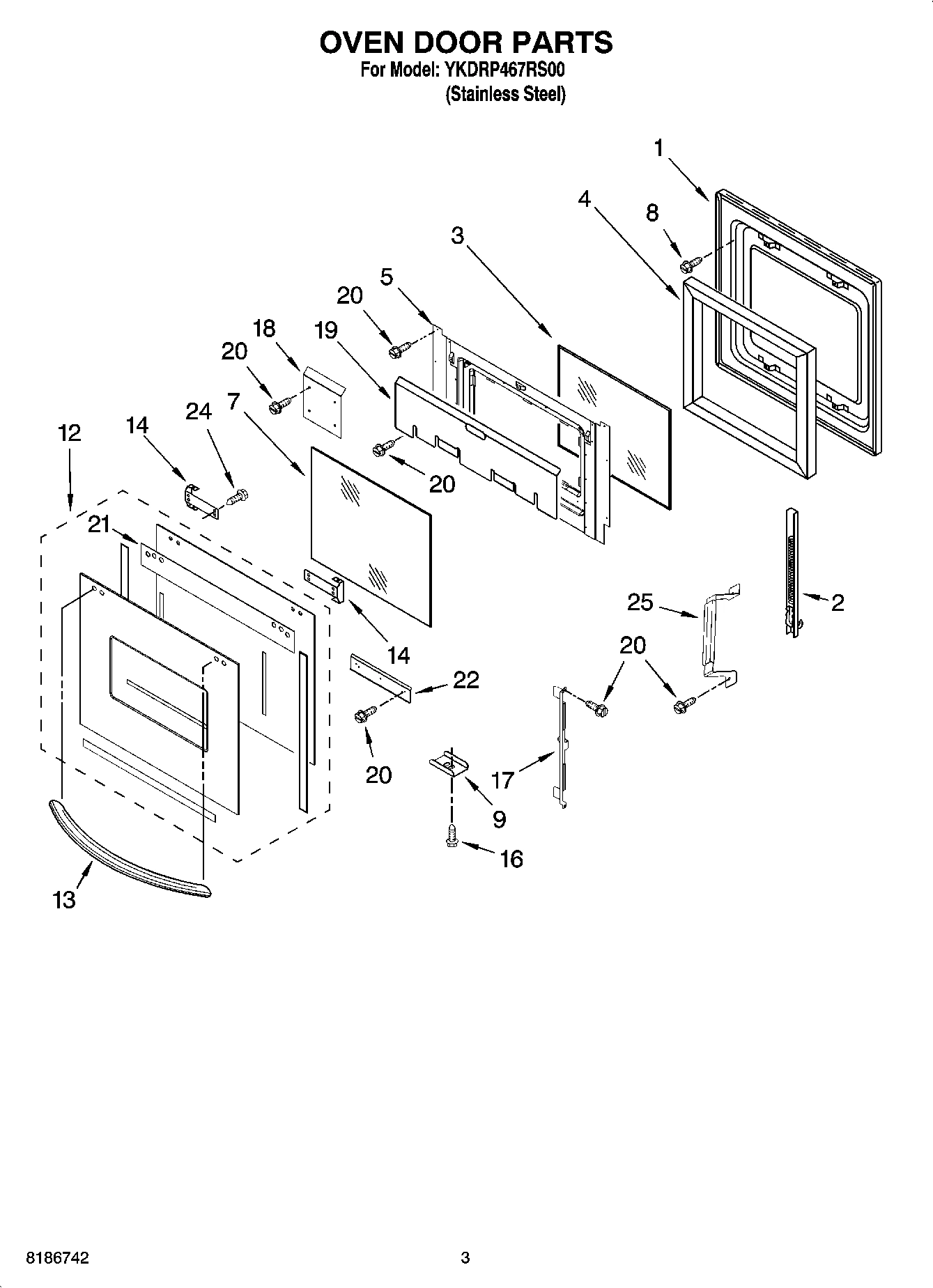 02 - OVEN DOOR PARTS