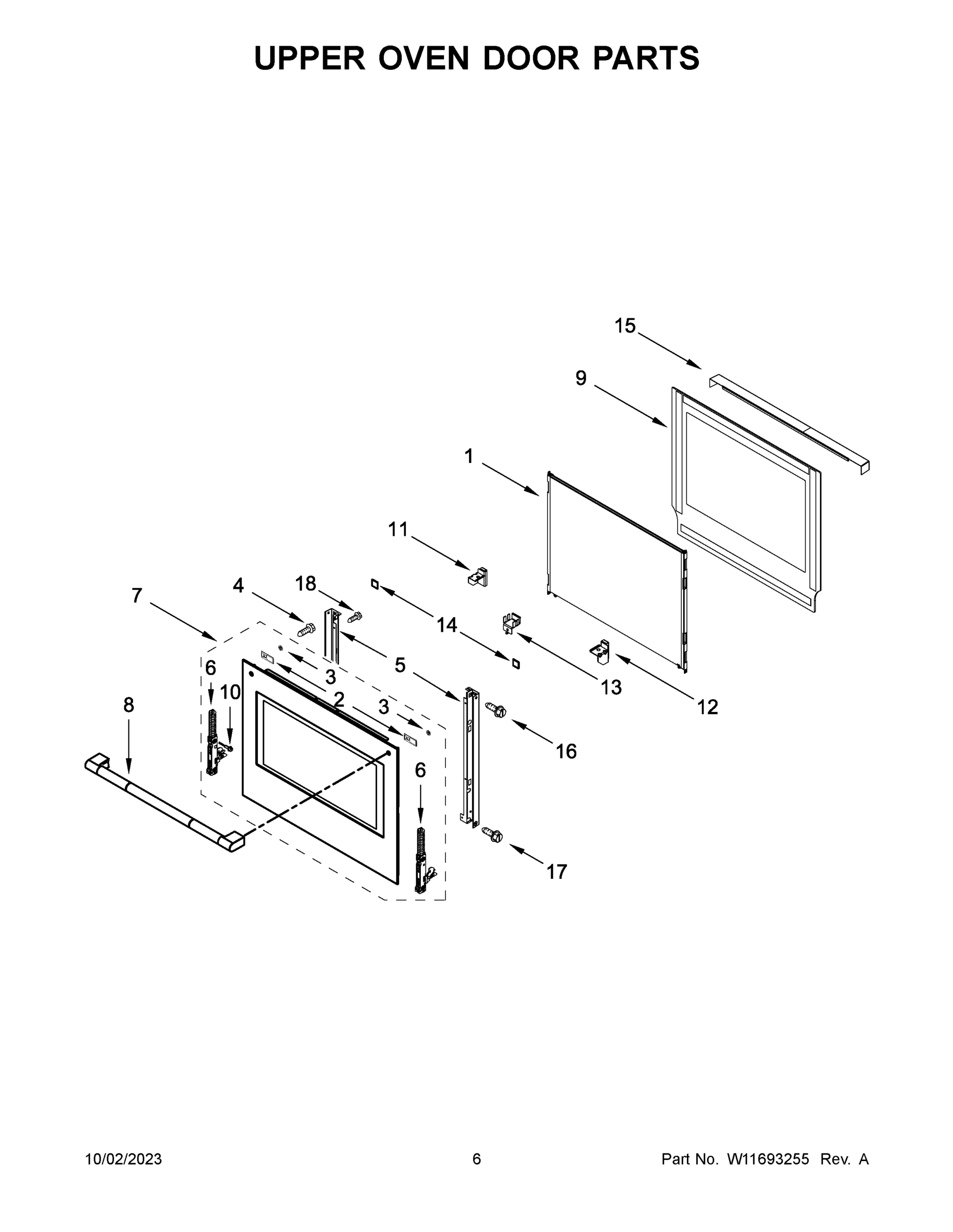 04 - UPPER OVEN DOOR PARTS