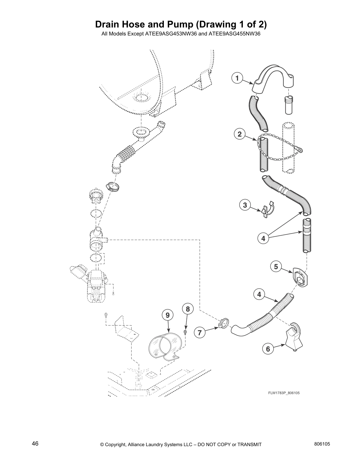 Drain Hose and Pump (Drawing 1 of 2)