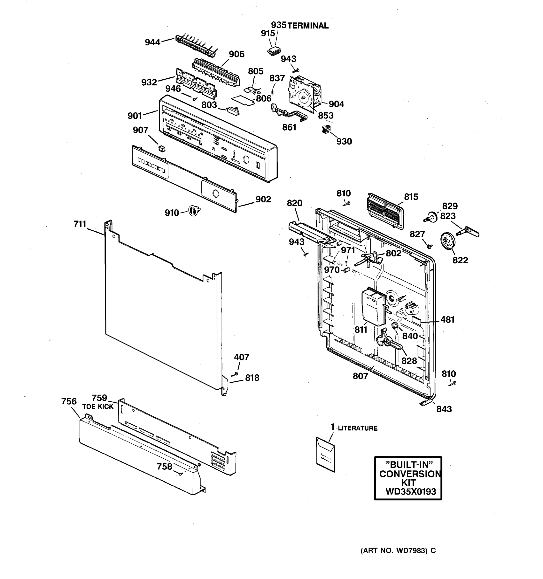 ESCUTCHEON & DOOR ASSEMBLY