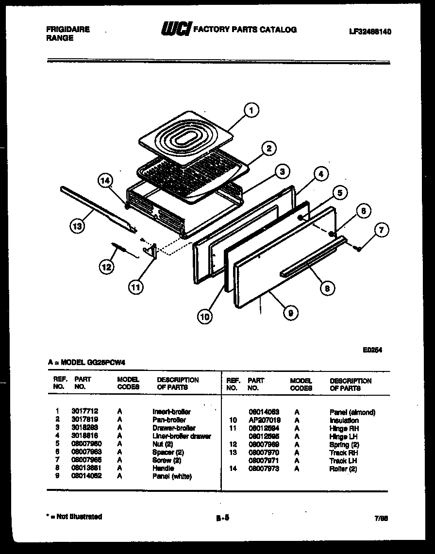 05 - BROILER DRAWER PARTS