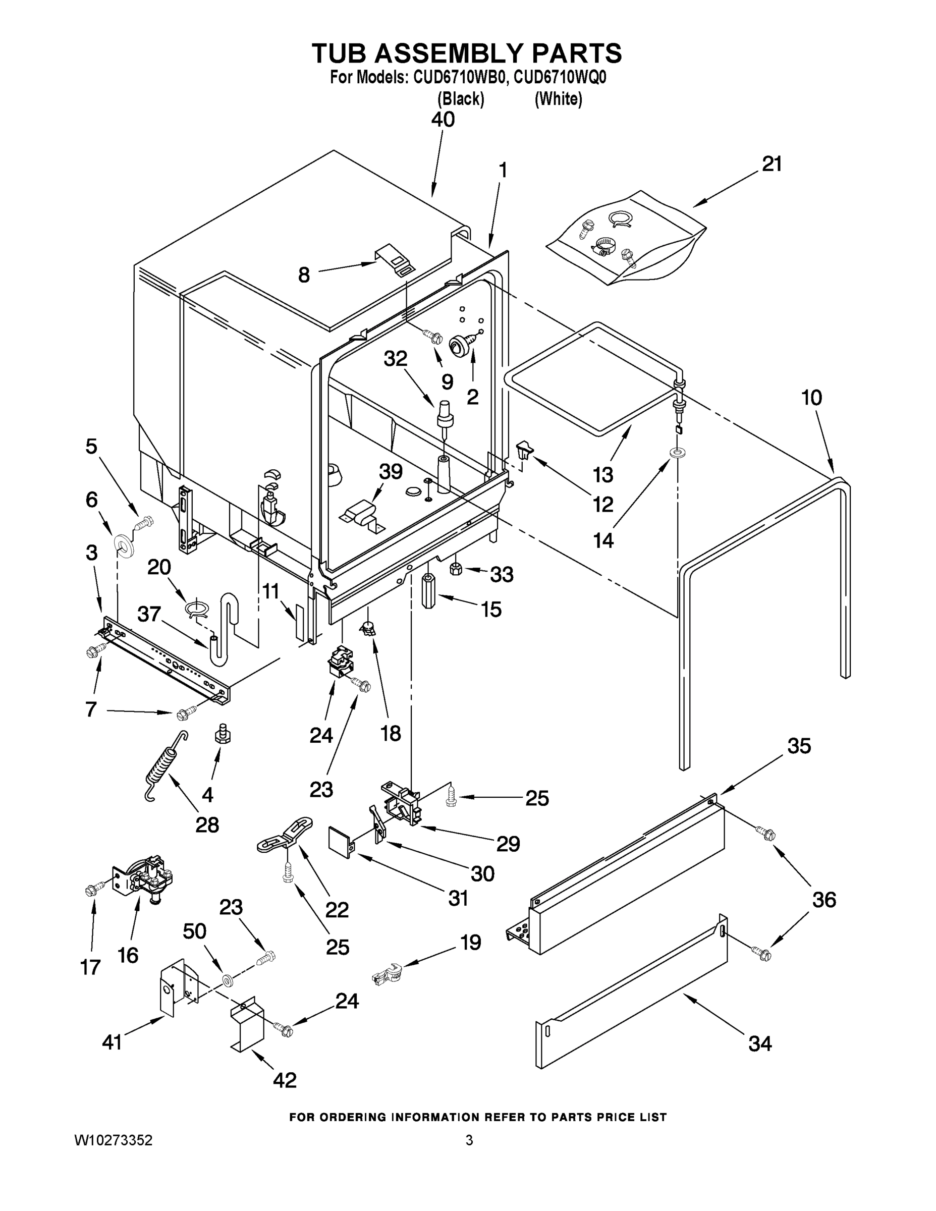 03 - TUB ASSEMBLY PARTS