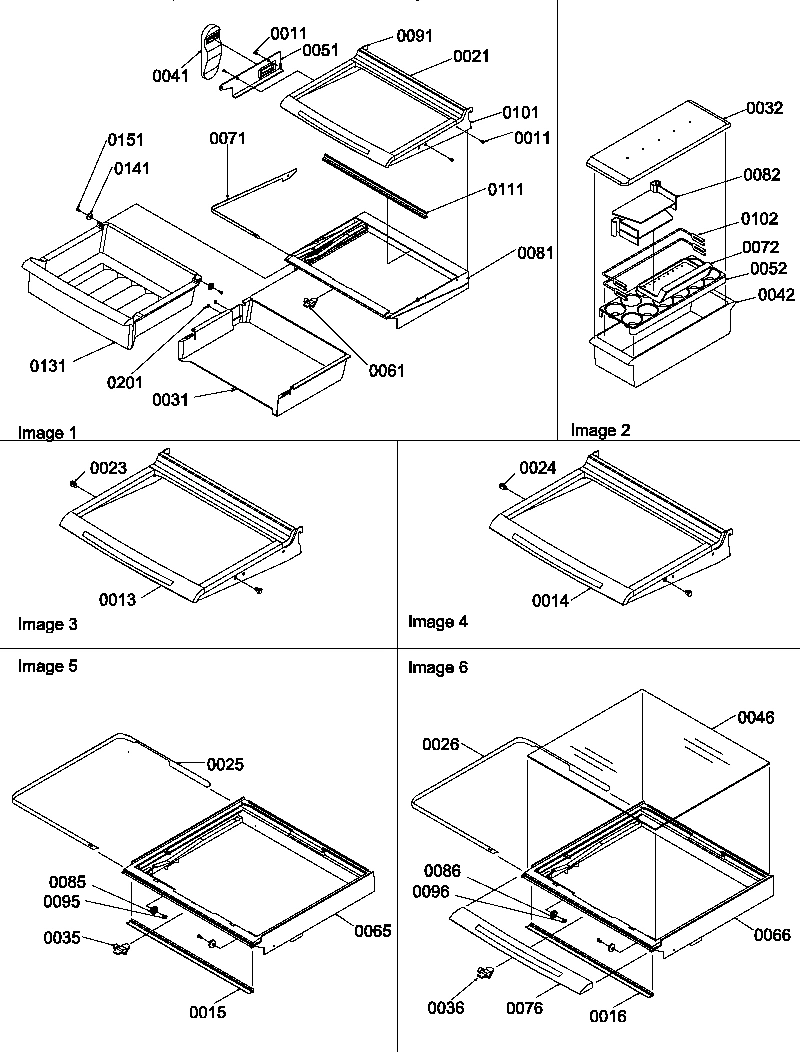 03 - DELI, SHELF, AND CRISPER ASSEMBLIES