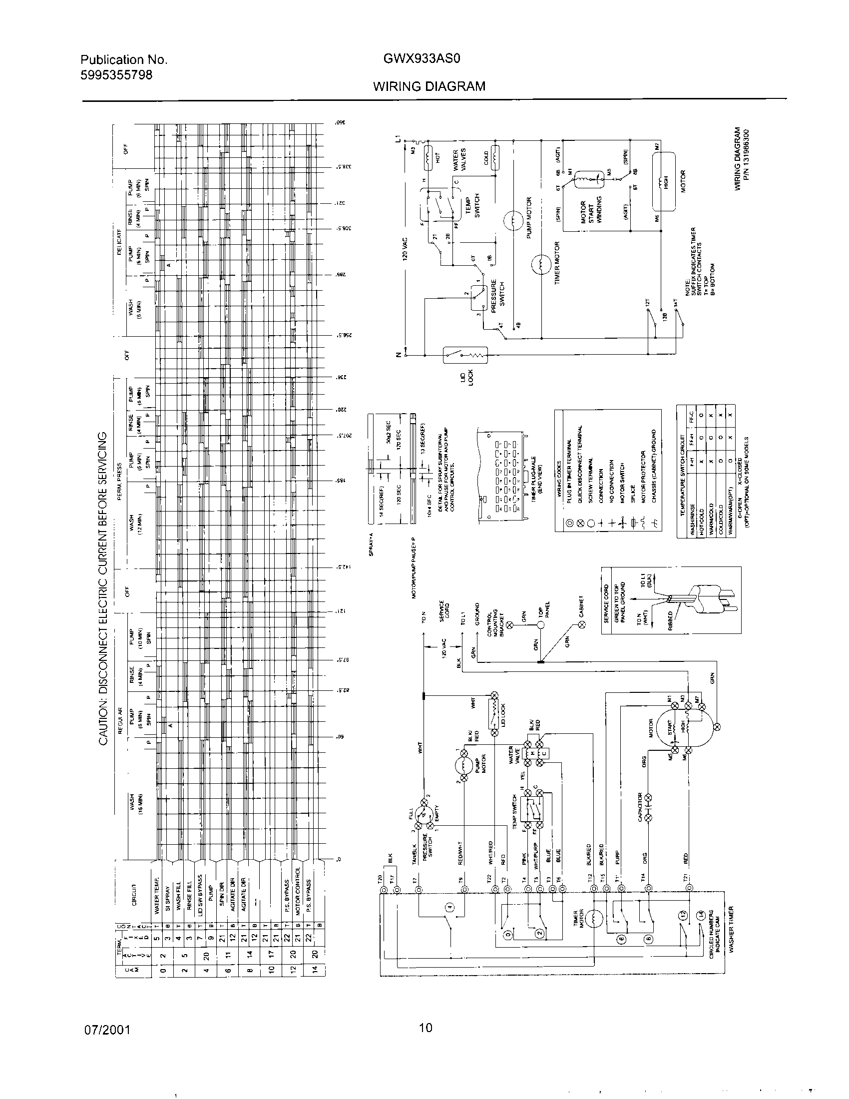 10 - 131986300 WIRING DIAGRAM