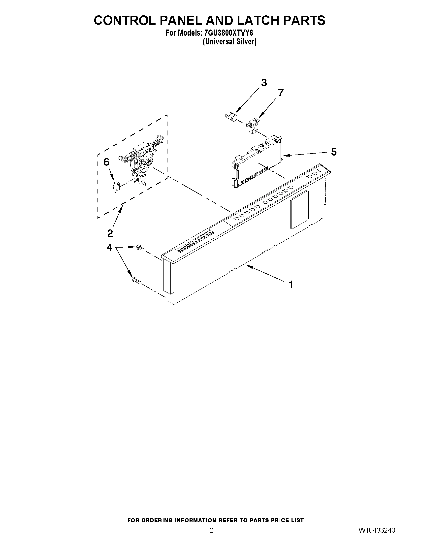 02 - CONTROL PANEL AND LATCH PARTS