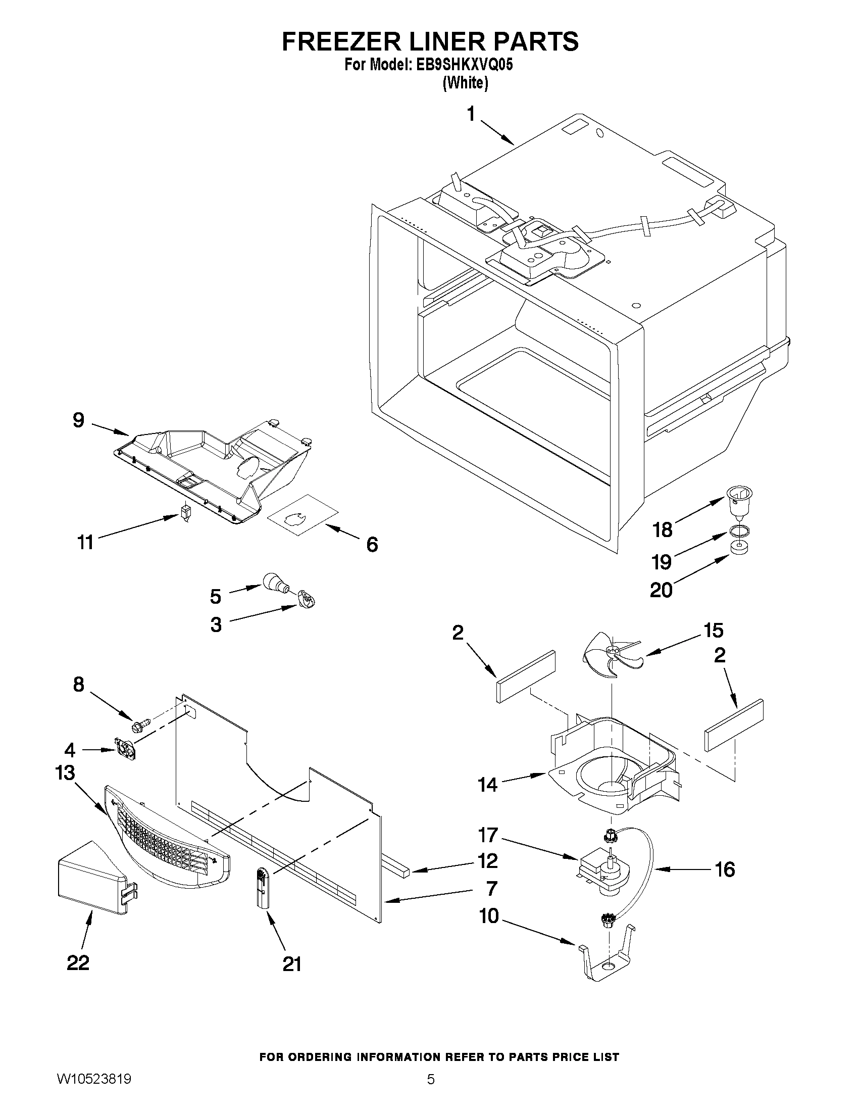 03 - FREEZER LINER PARTS