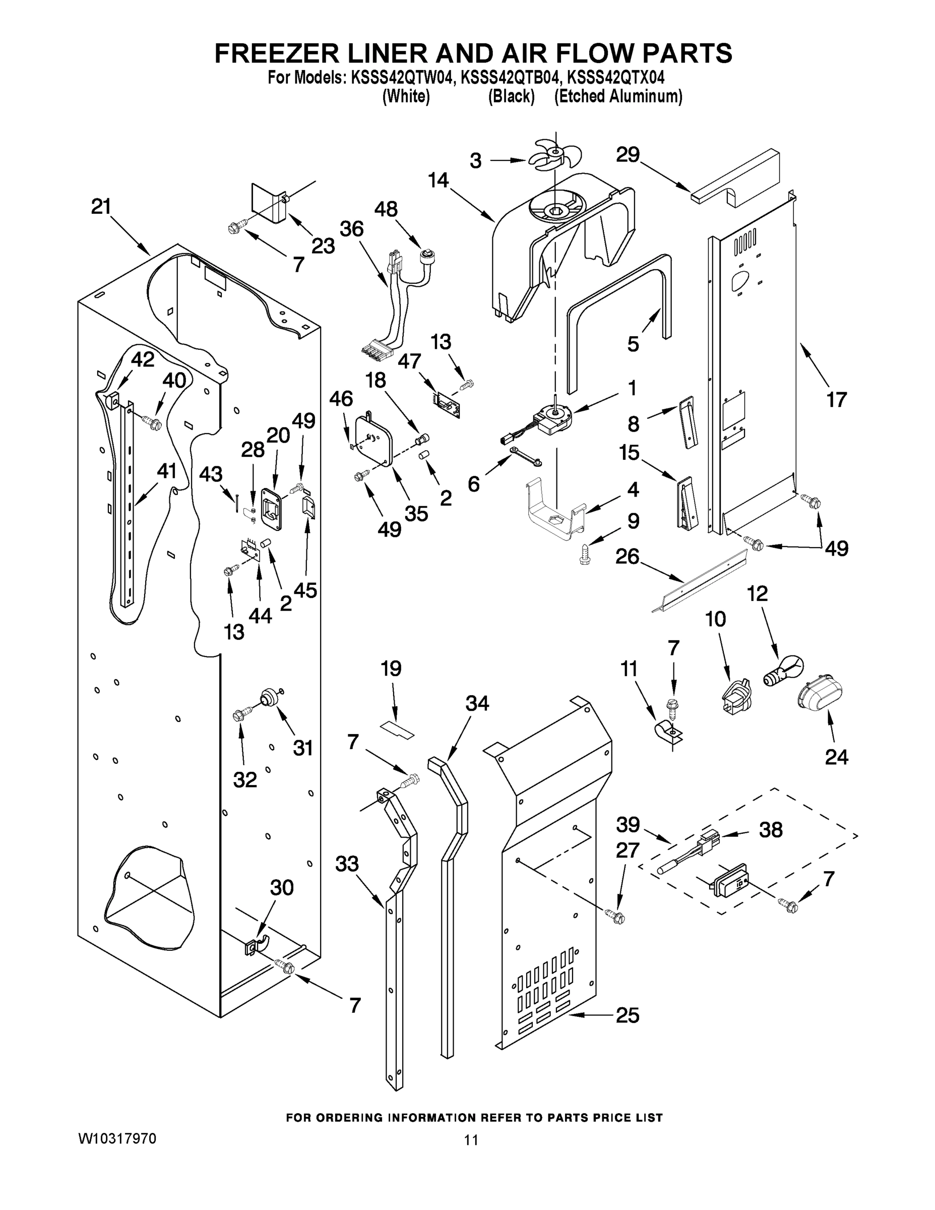08 - FREEZER LINER AND AIR FLOW PARTS