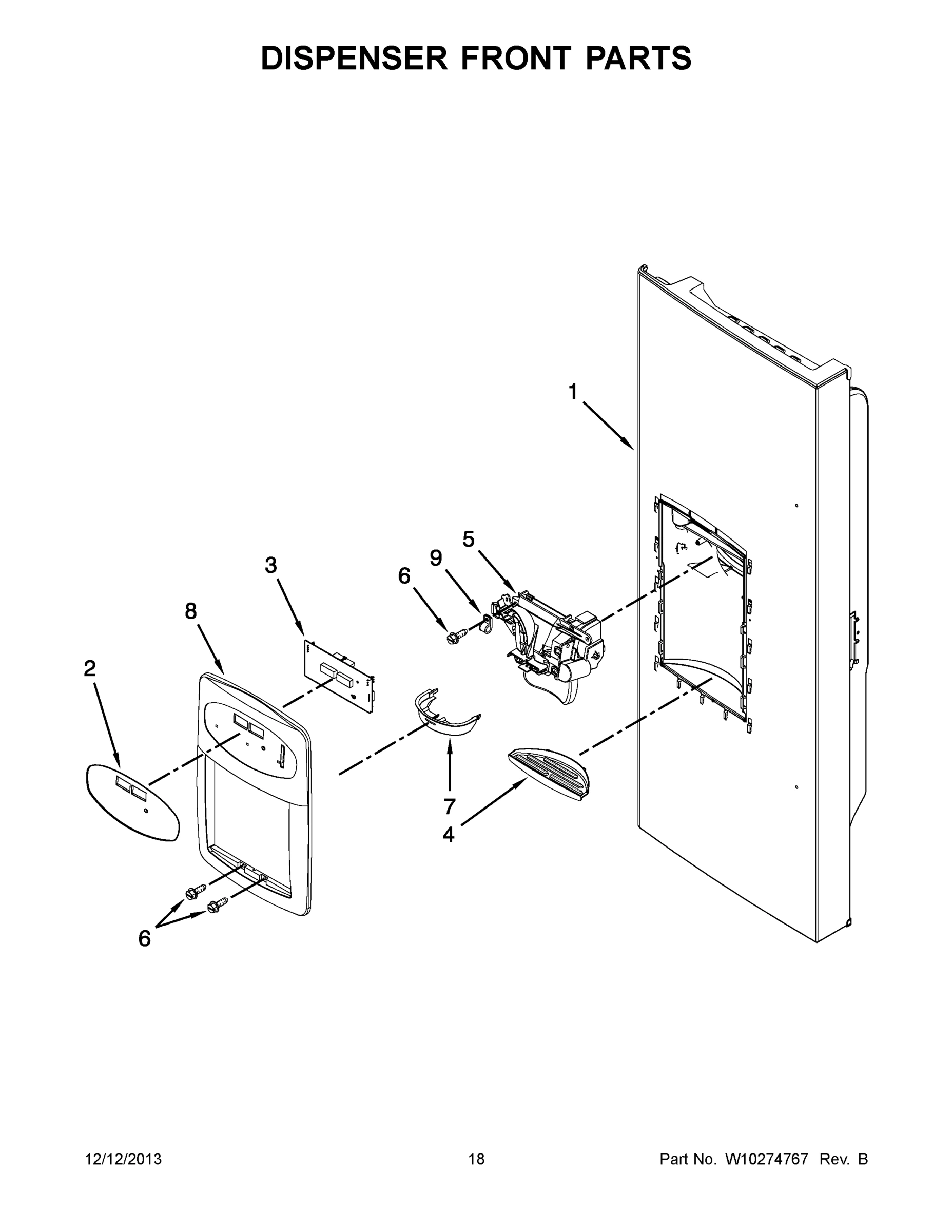 10 - DISPENSER FRONT PARTS