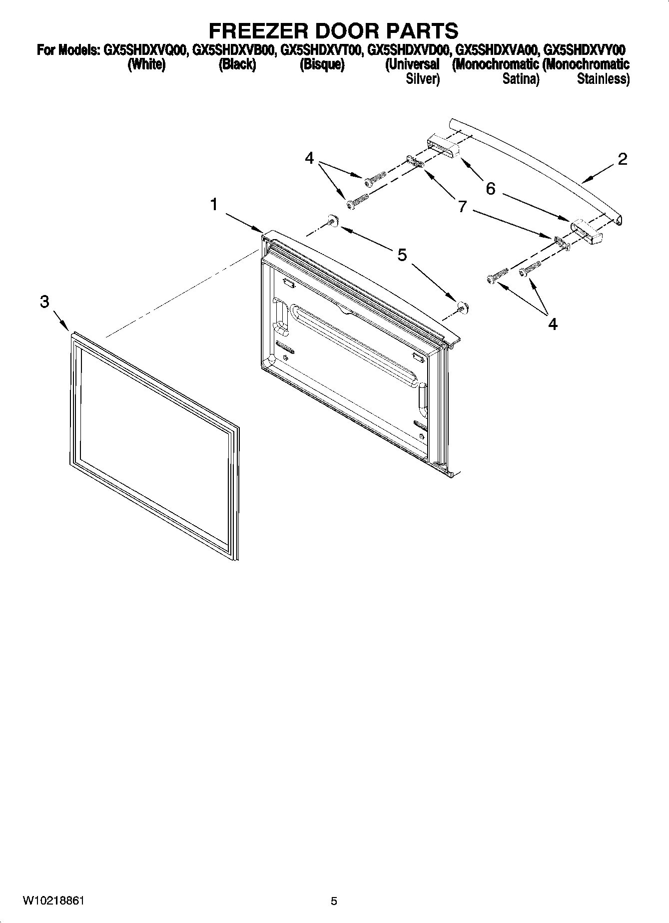 03 - FREEZER DOOR PARTS