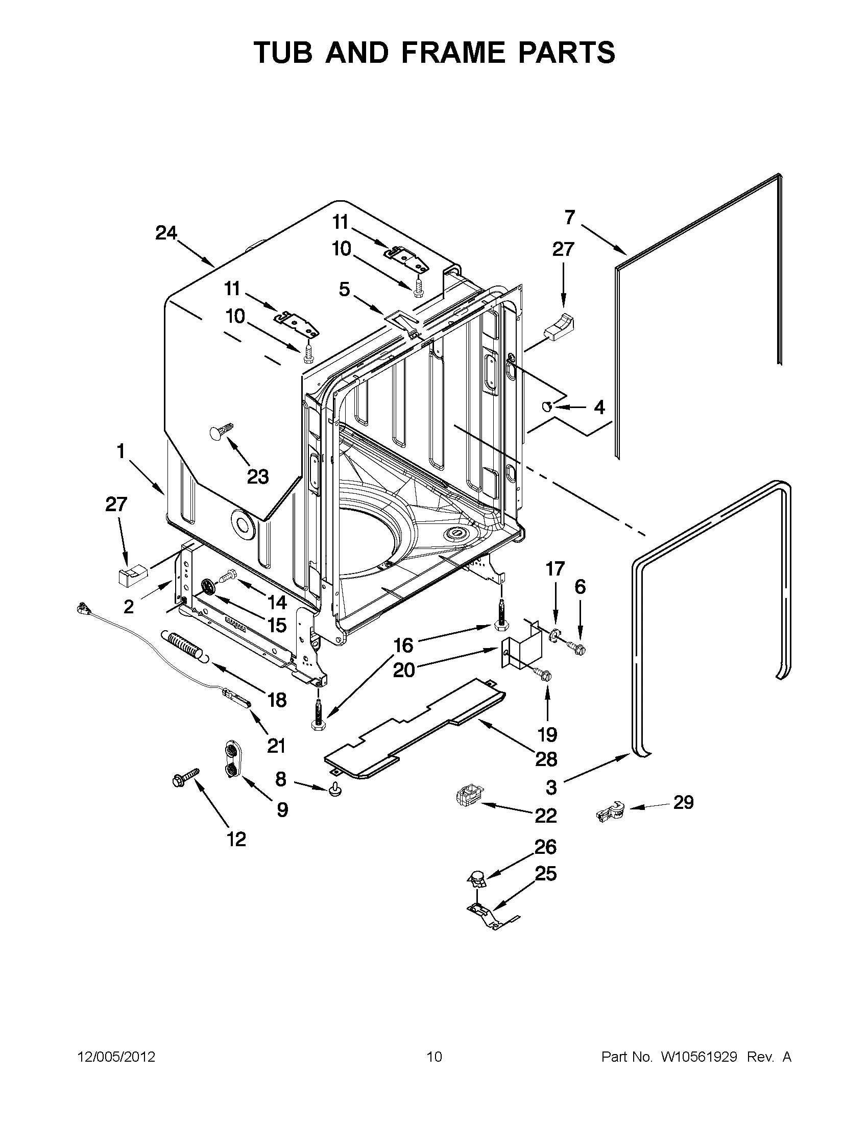 05 - TUB AND FRAME PARTS