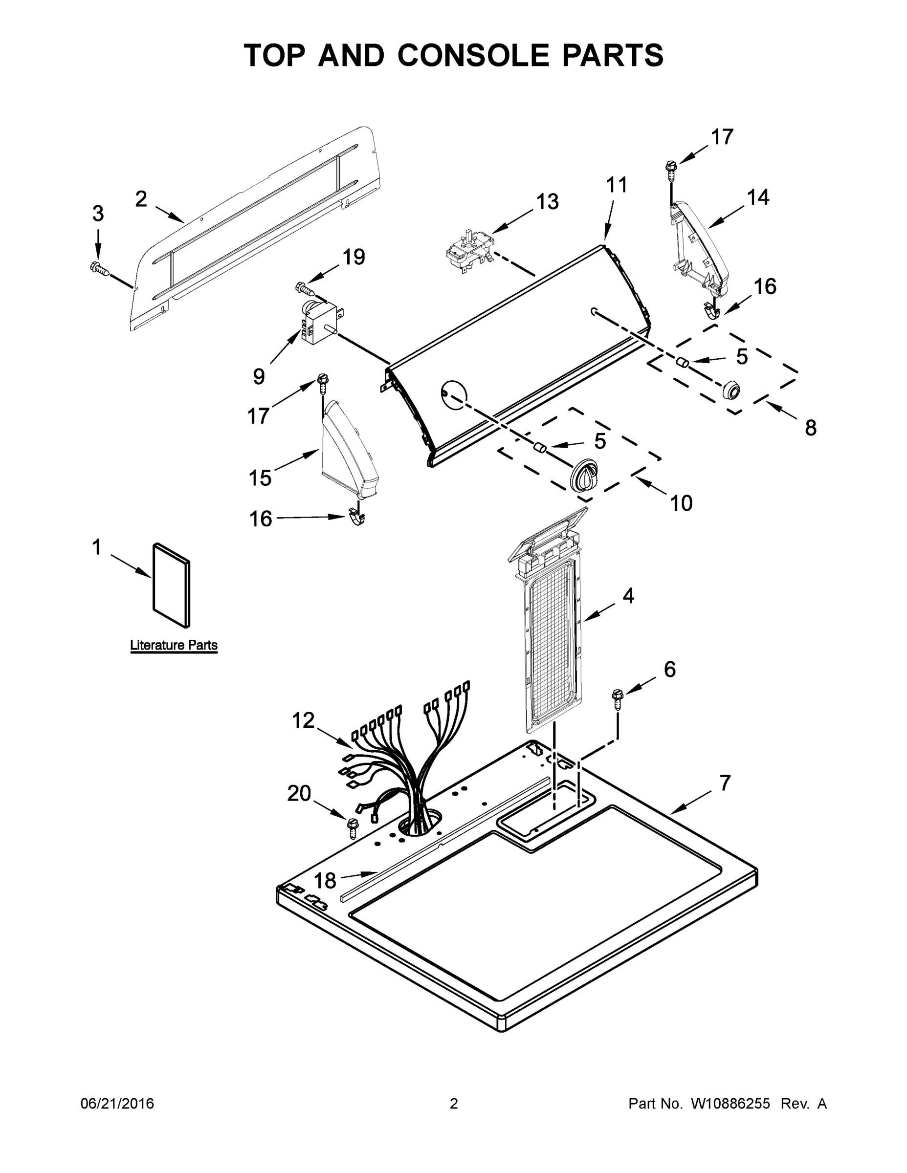 02 - TOP AND CONSOLE PARTS