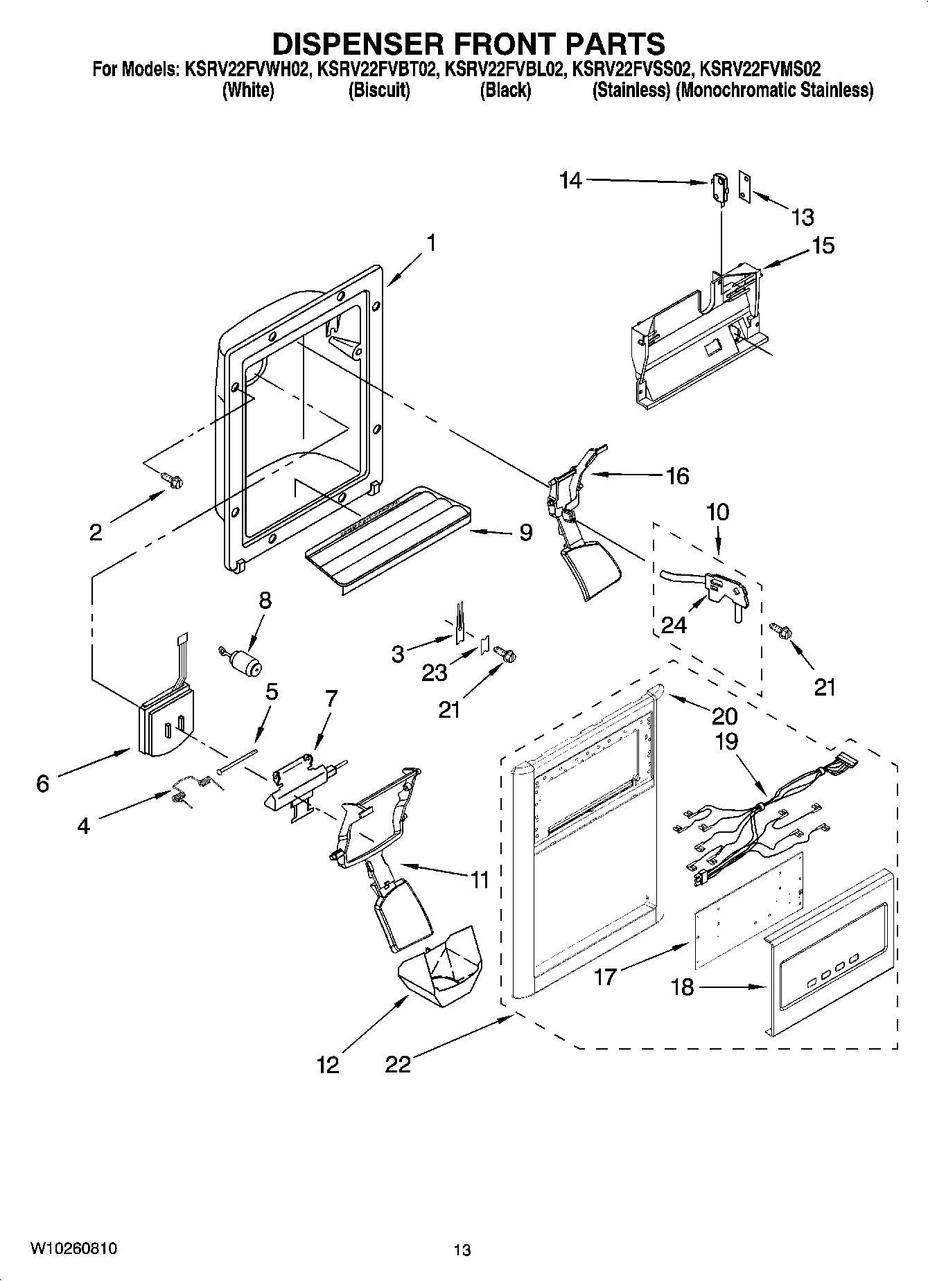 08 - DISPENSER FRONT PARTS