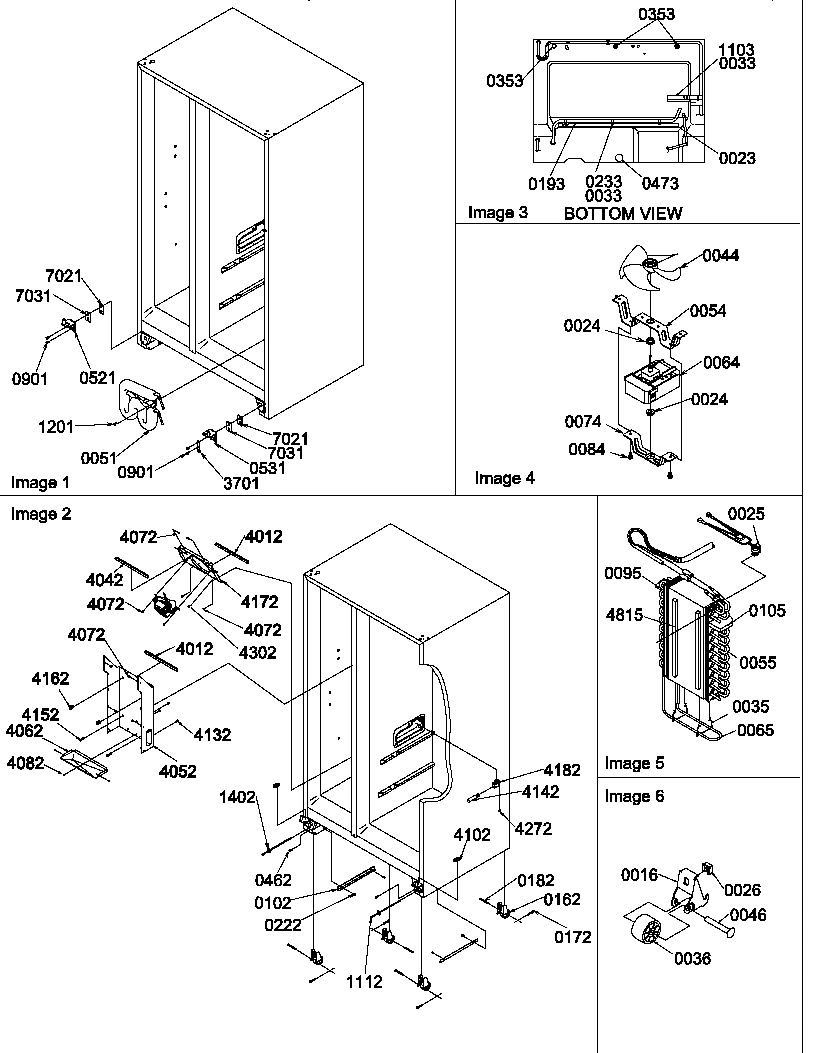 12 - ROLLERS, HINGES, AND EVAP ASSEMBLIES