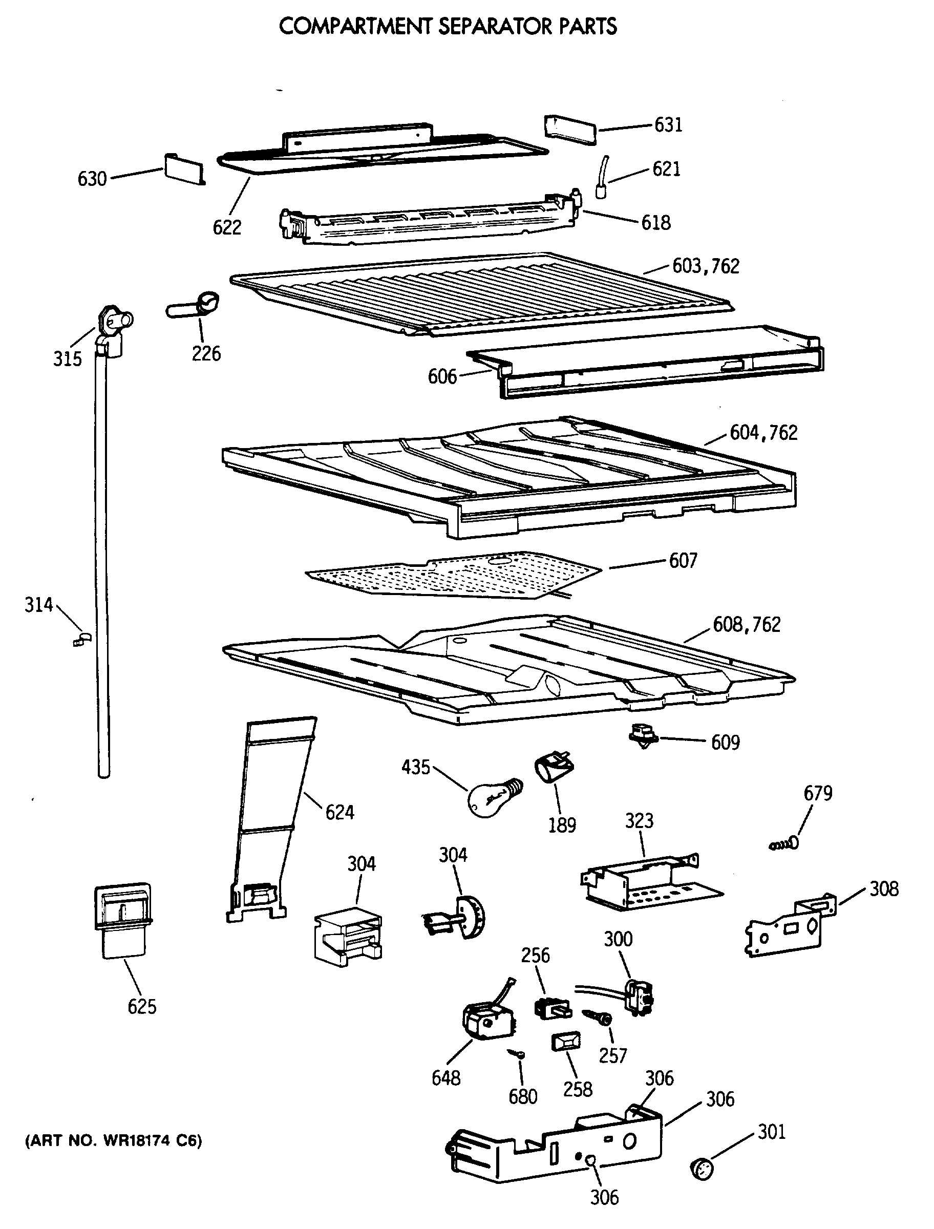 COMPARTMENT SEPARATOR PARTS