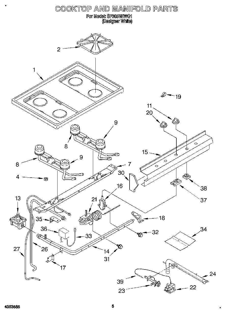 04 - COOKTOP AND MANIFOLD, LIT/OPTIONAL