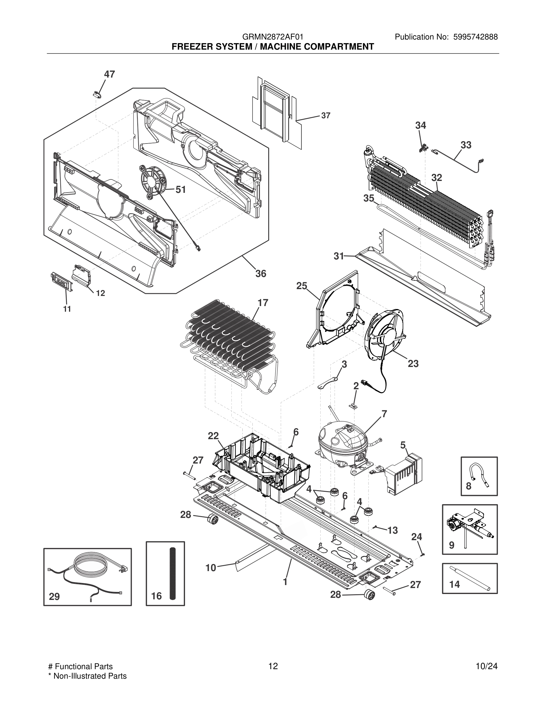 13 - FREEZER SYSTEM / MACHINE COMPARTMENT