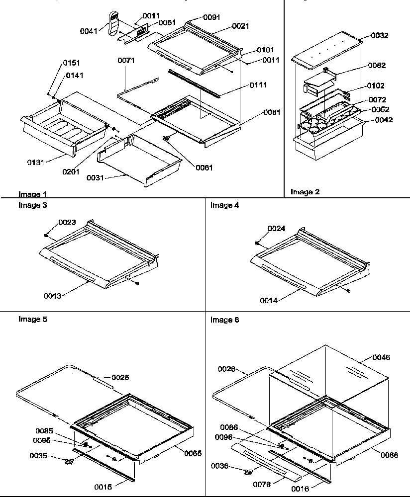 03 - DELI, SHELF, AND CRISPER ASSEMBLIES