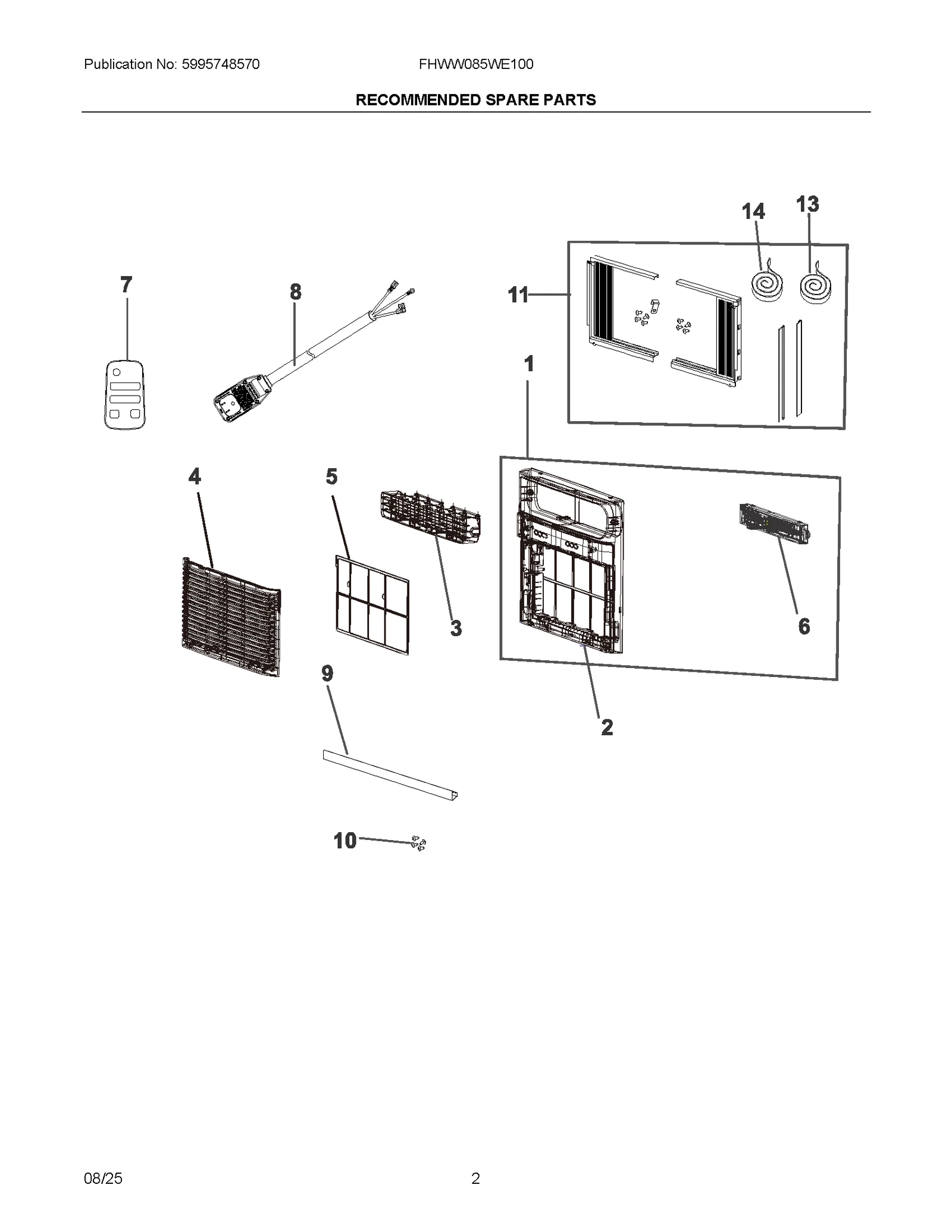 RECOMMENDED SPARE PARTS