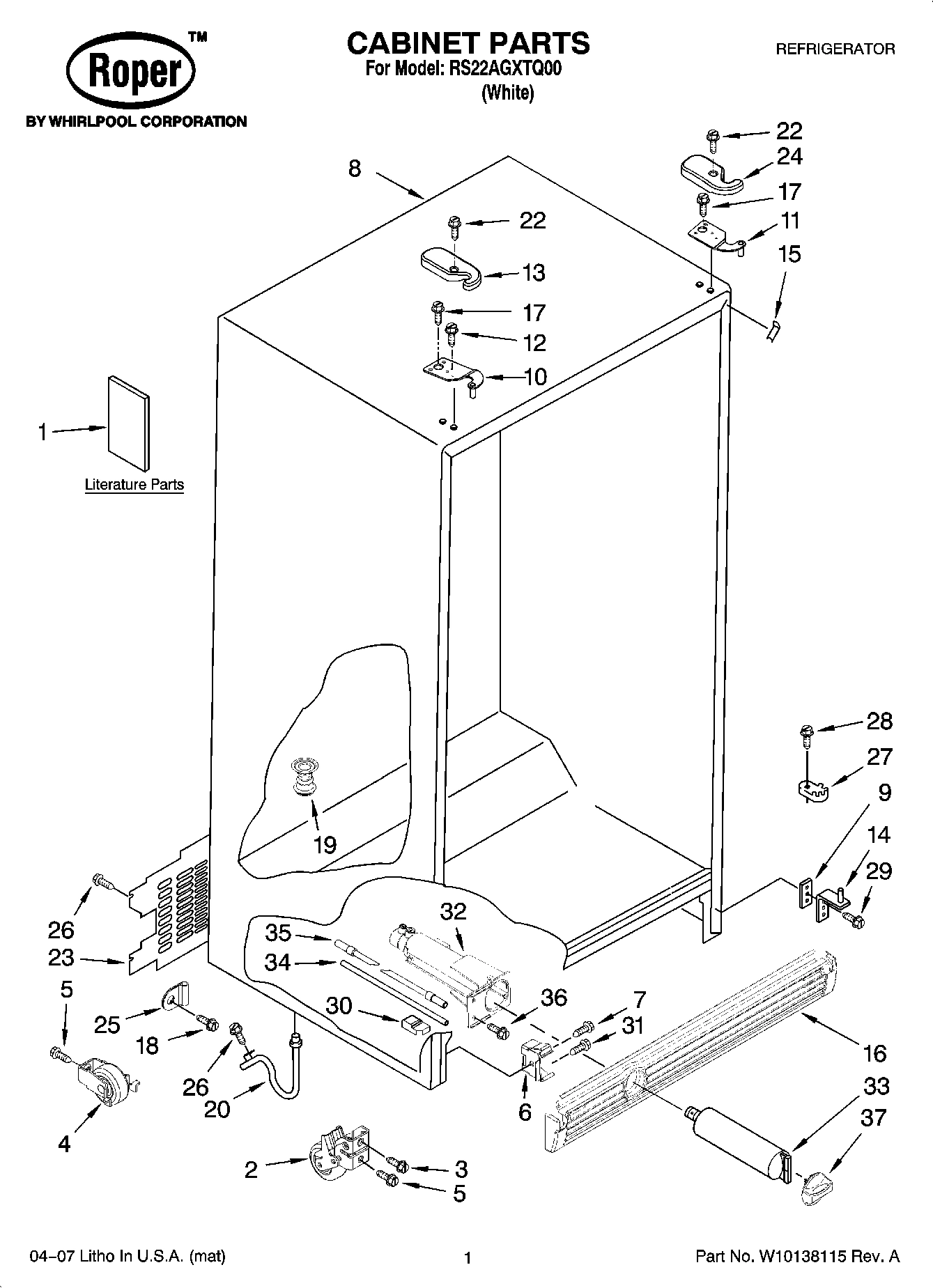 01 - CABINET PARTS