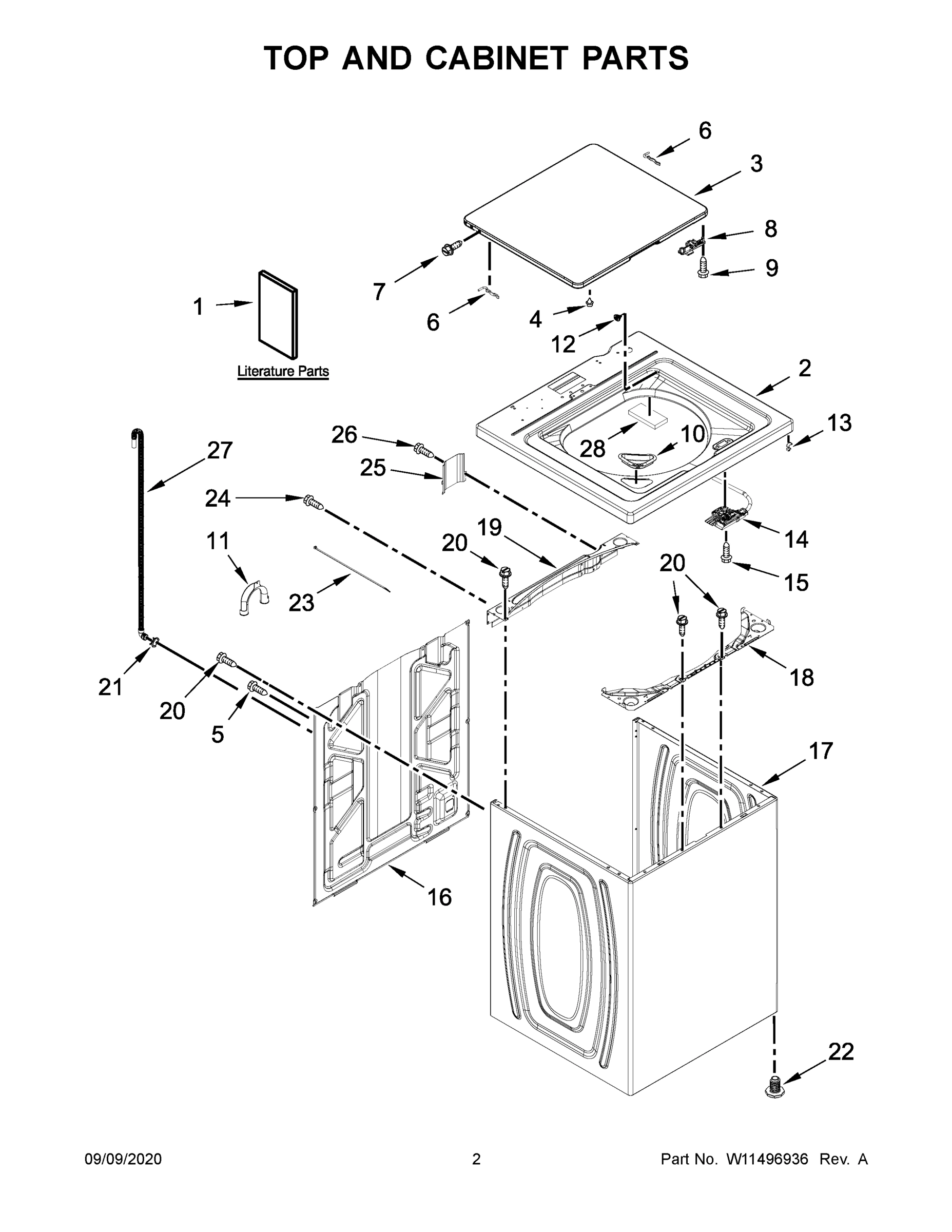 02 - TOP AND CABINET PARTS