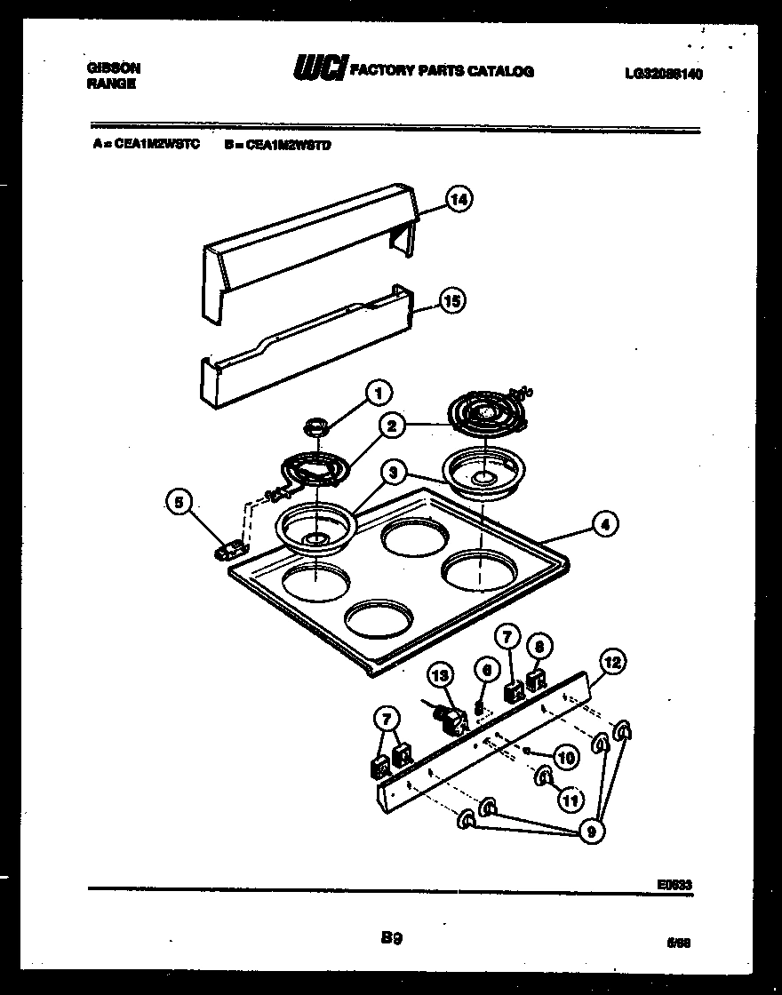 02 - BACKGUARD AND COOKTOP PARTS