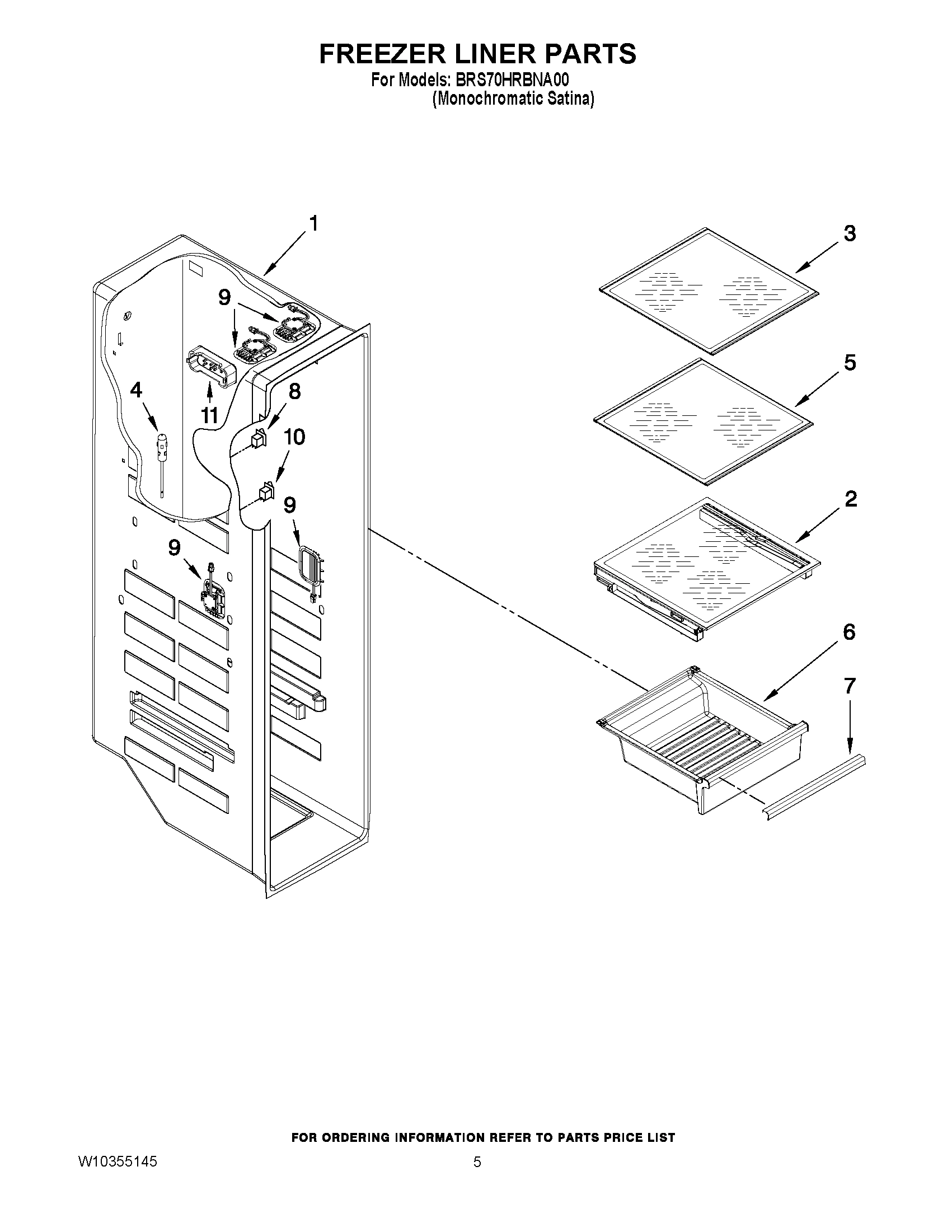 04 - FREEZER LINER PARTS