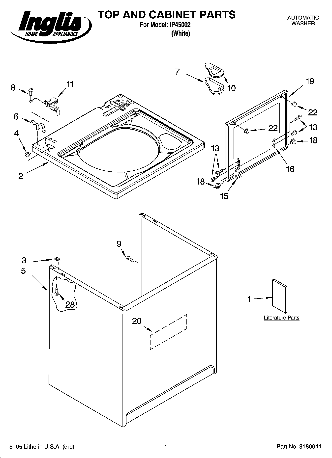 01 - TOP AND CABINET PARTS