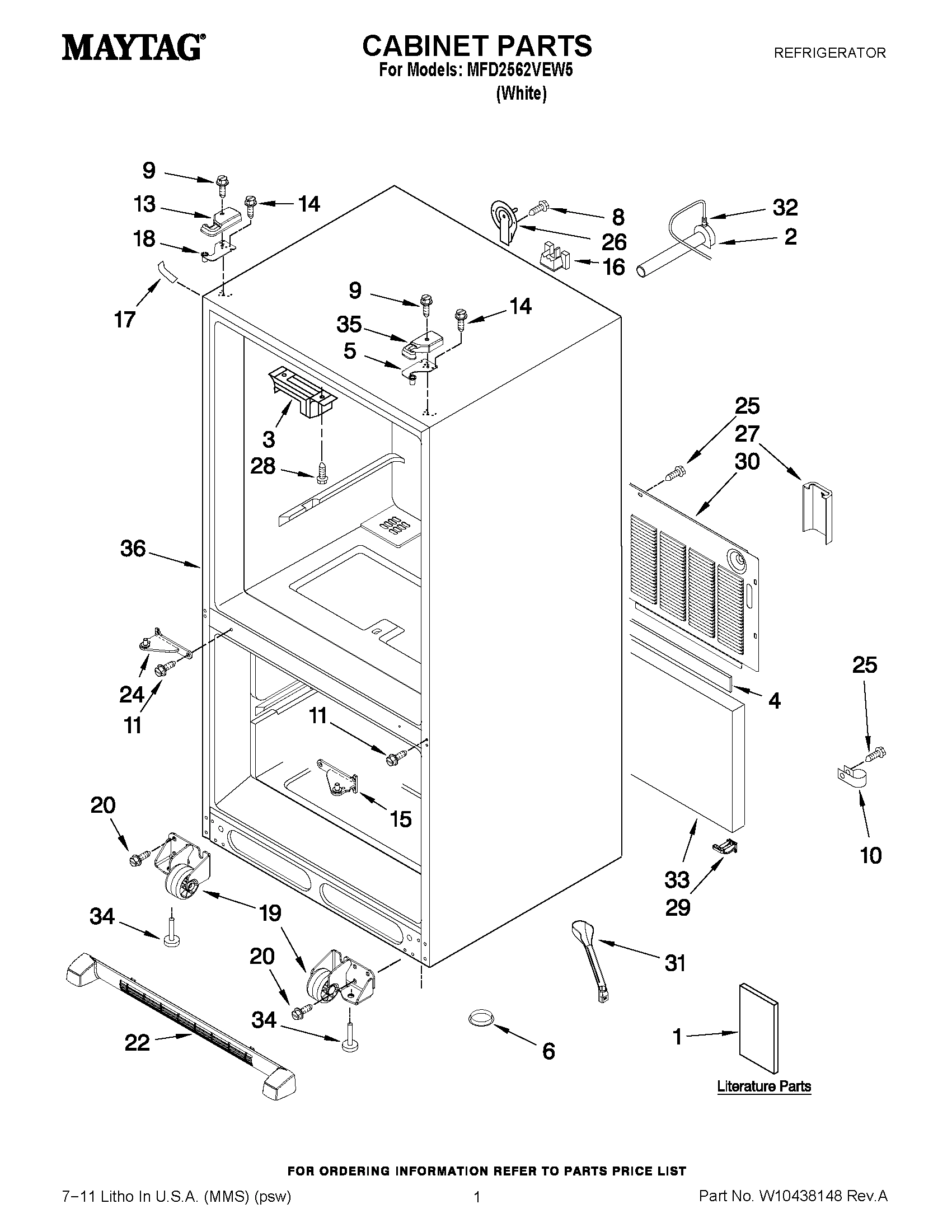 01 - CABINET PARTS