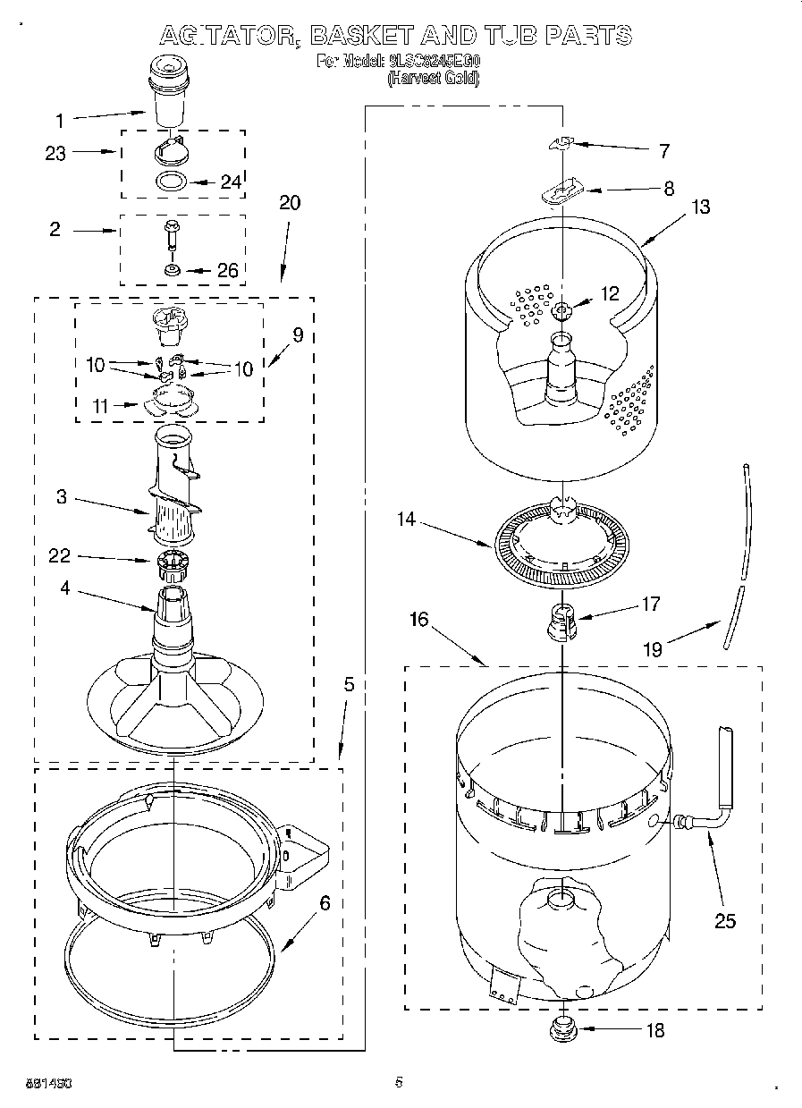 03 - AGITATOR, BASKET AND TUB