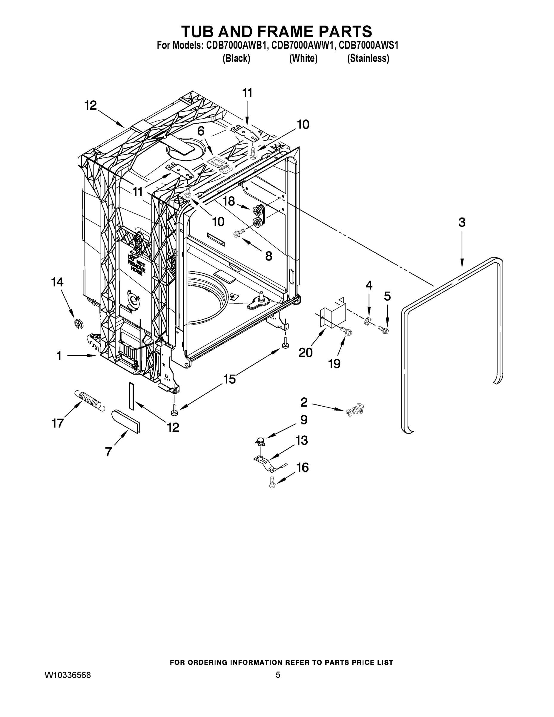 05 - TUB AND FRAME PARTS