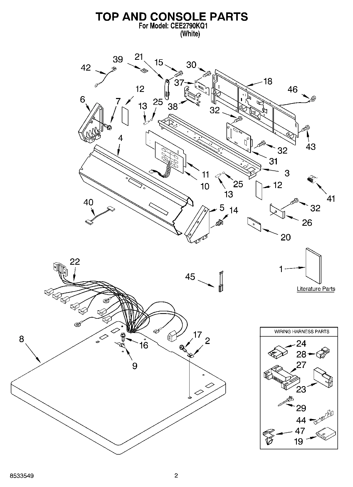 01 - TOP AND CONSOLE PARTS