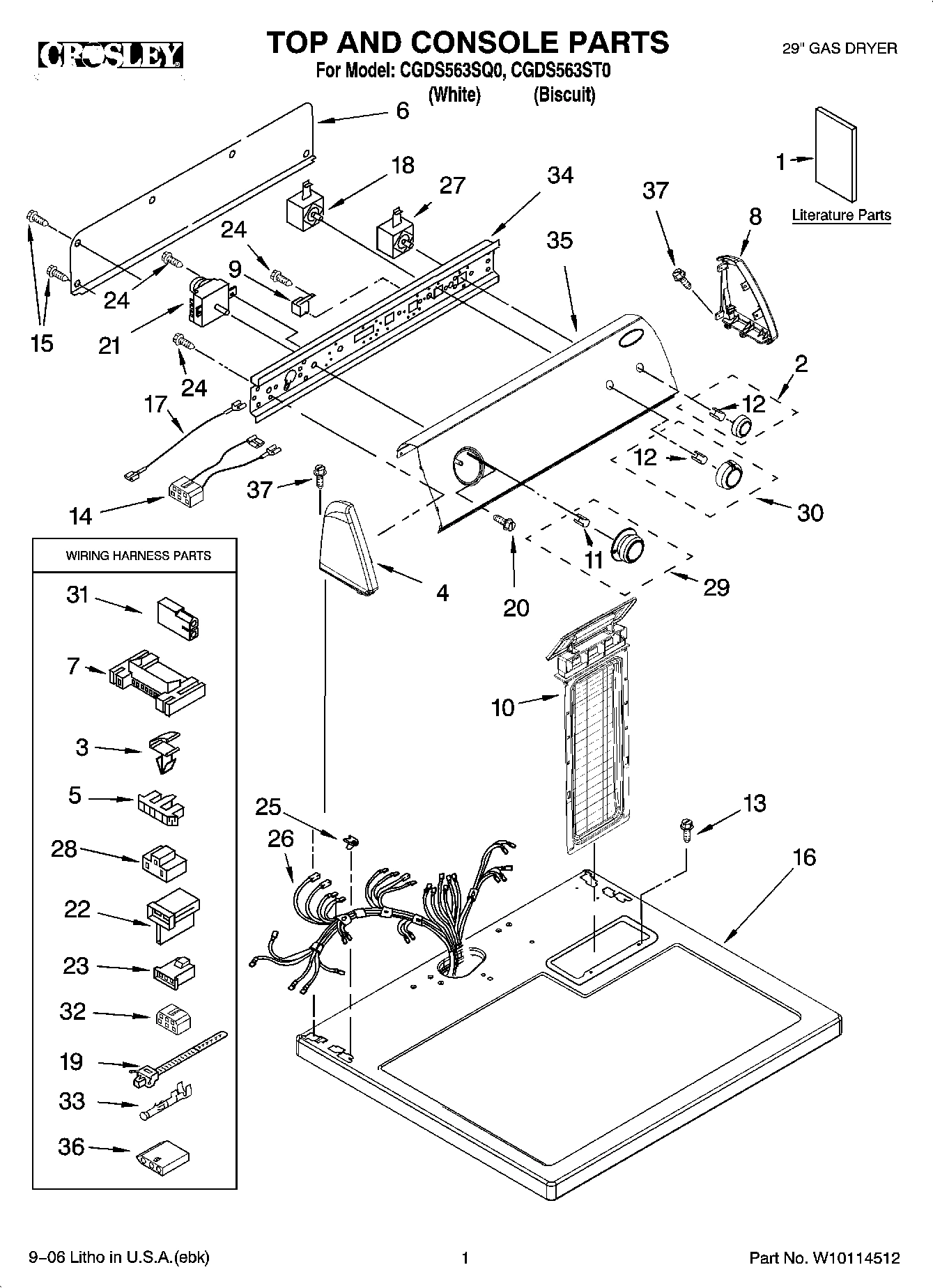01 - TOP AND CONSOLE PARTS