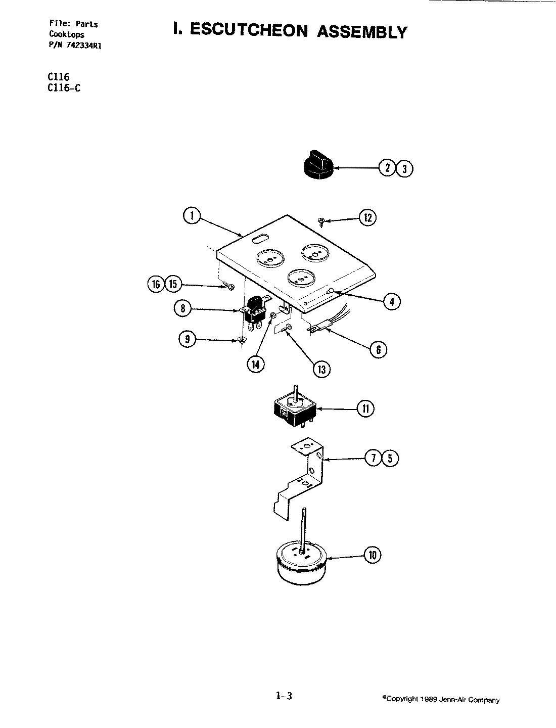 03 - ESCUTCHEON ASSEMBLY