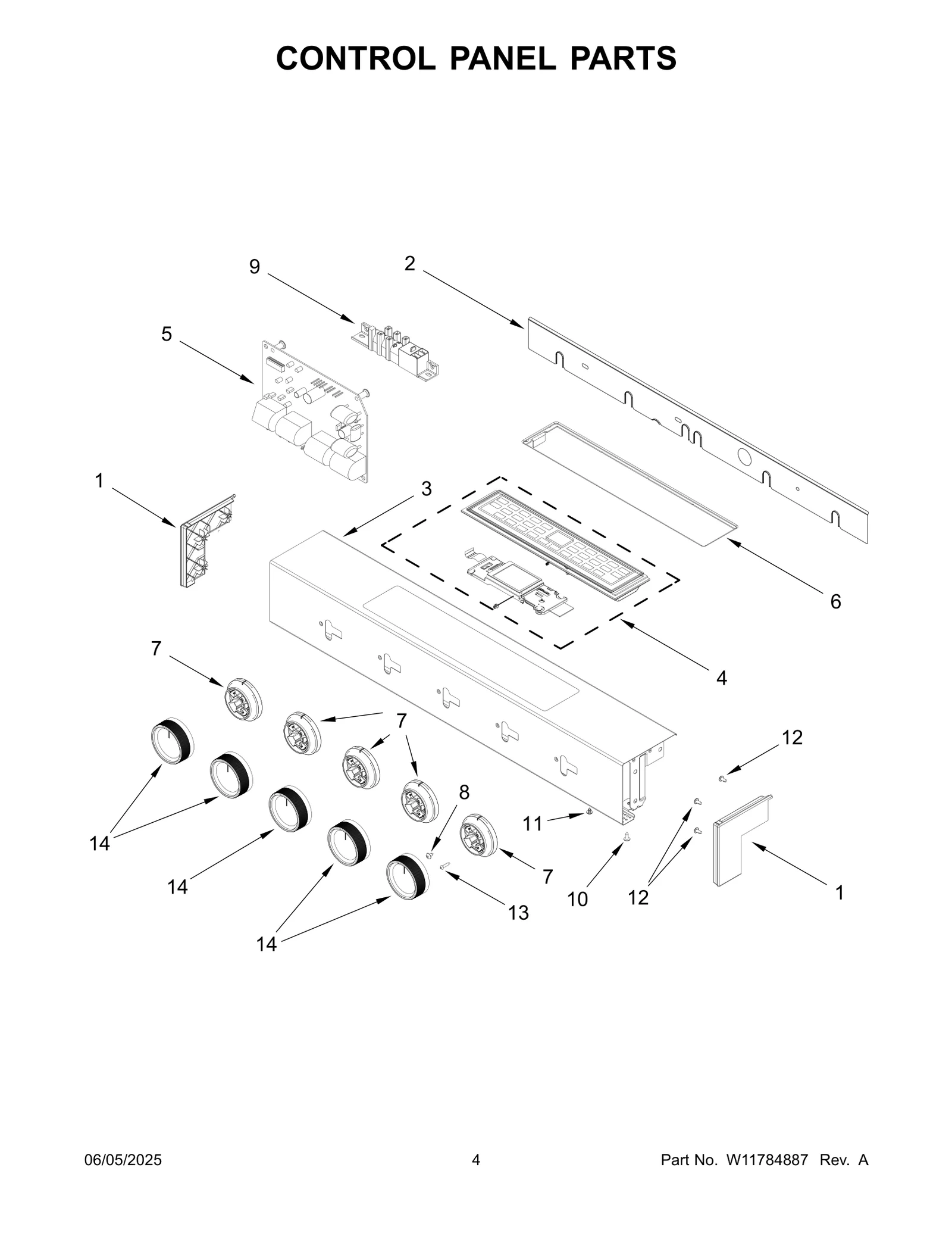 CONTROL PANEL PARTS