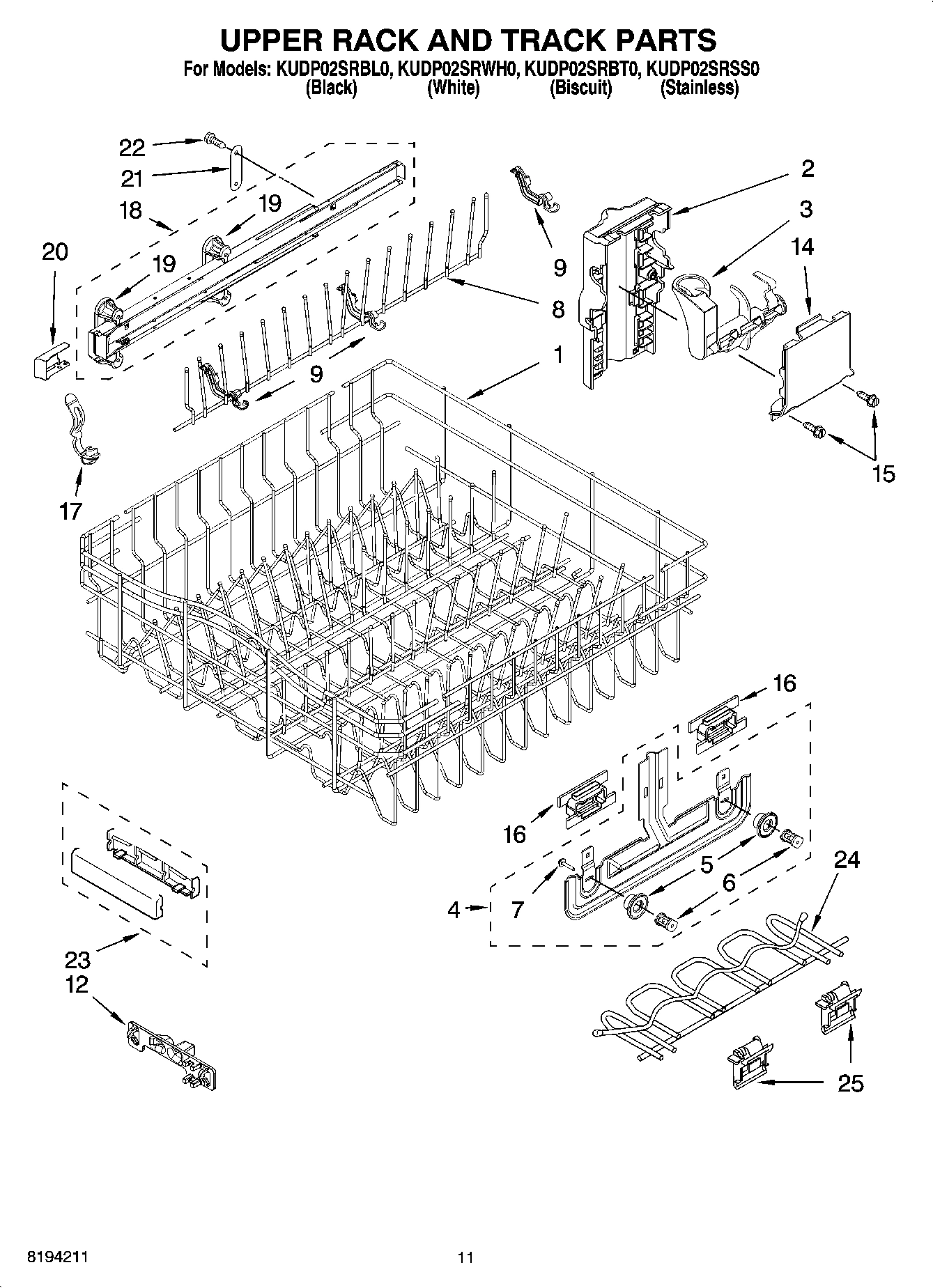09 - UPPER RACK AND TRACK PARTS