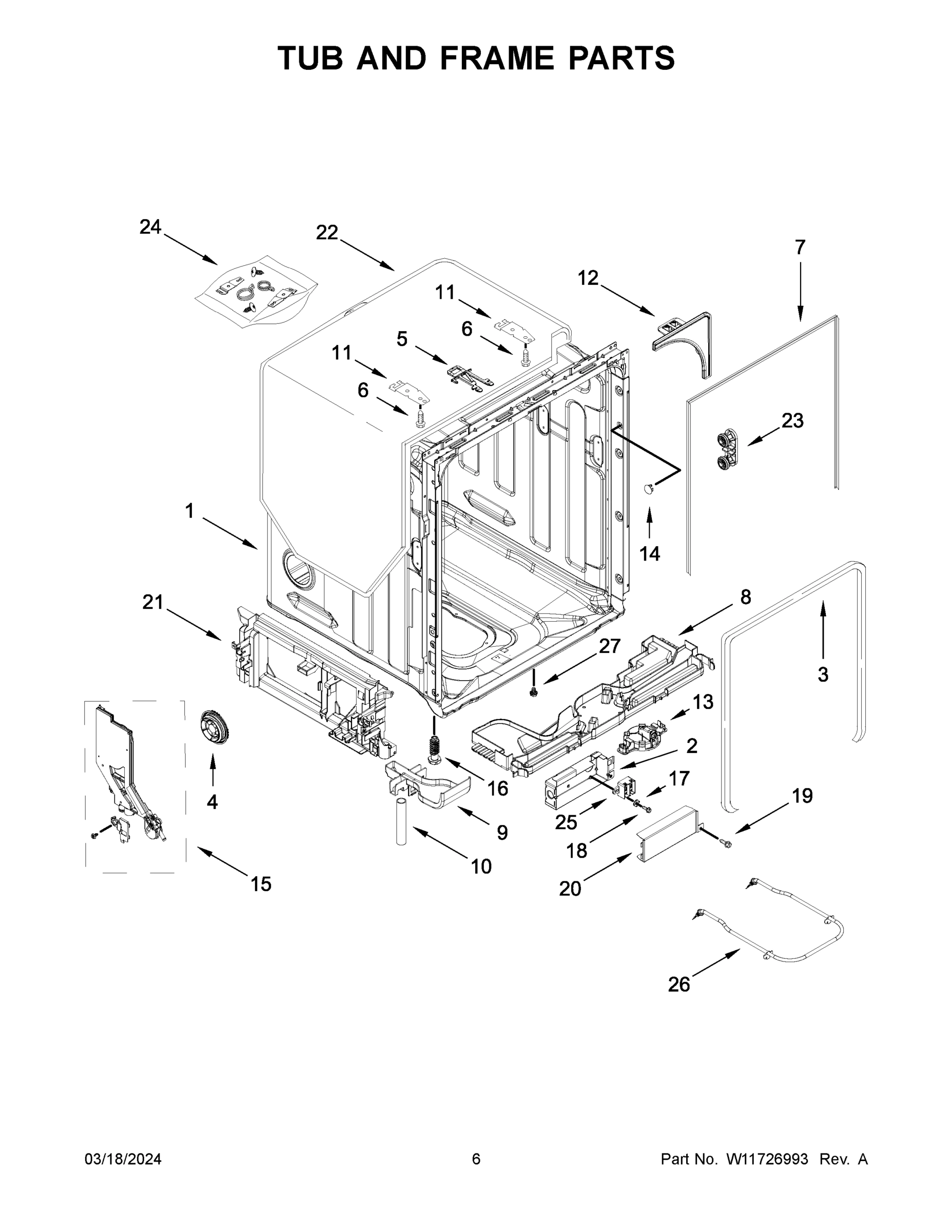 04 - TUB AND FRAME PARTS